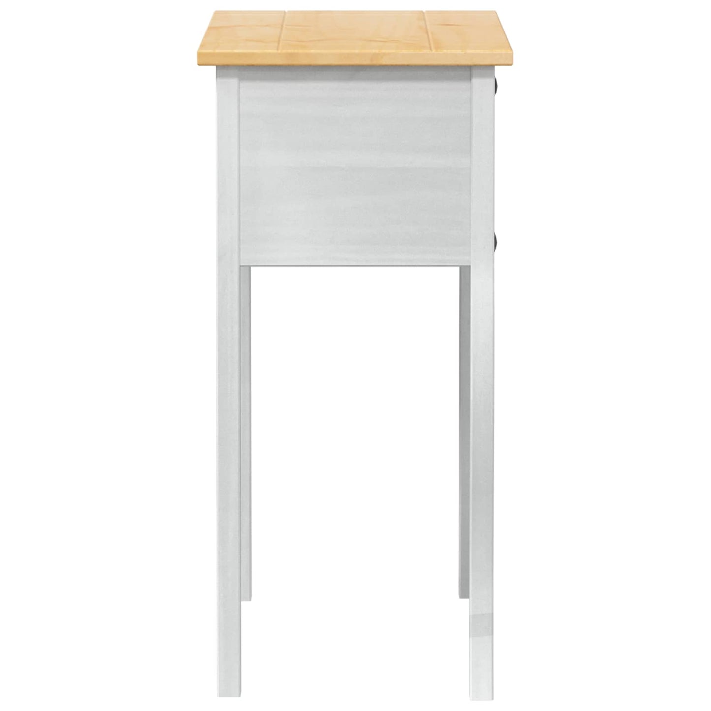 Console table White 73 x 35 x 73 cm Solid Pine Wood