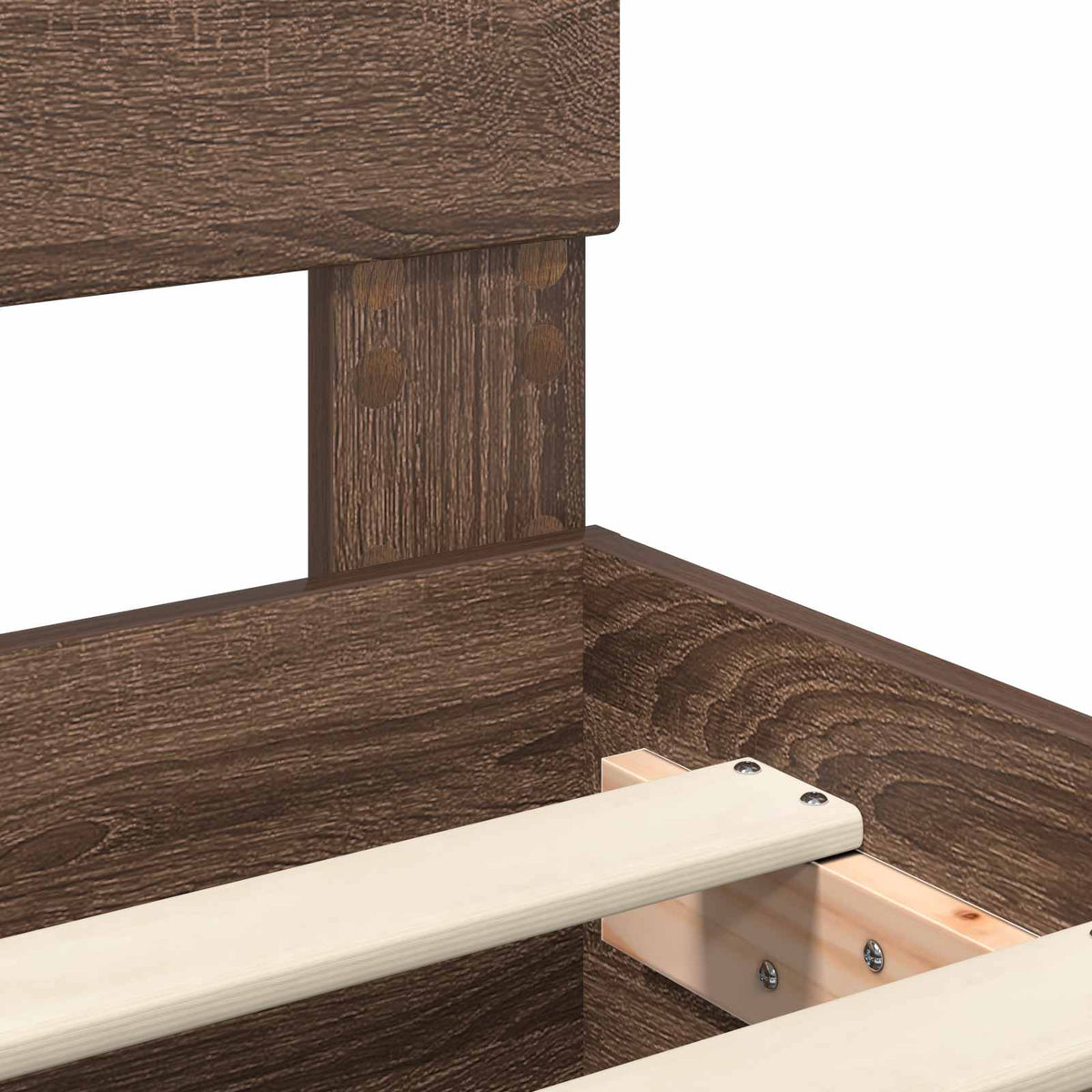 Bed Frame Brown Oak 70 x 190 cm Engineered Wood