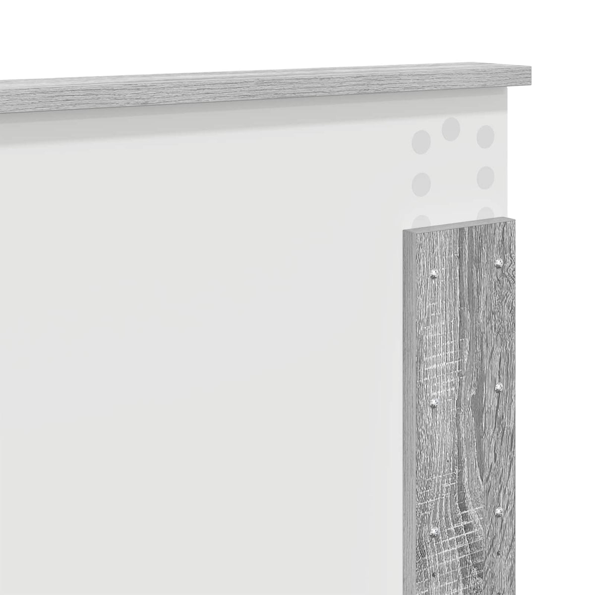 Bed Frame with Shelf Grey Sonoma 135 x 190 cm Engineered Wood