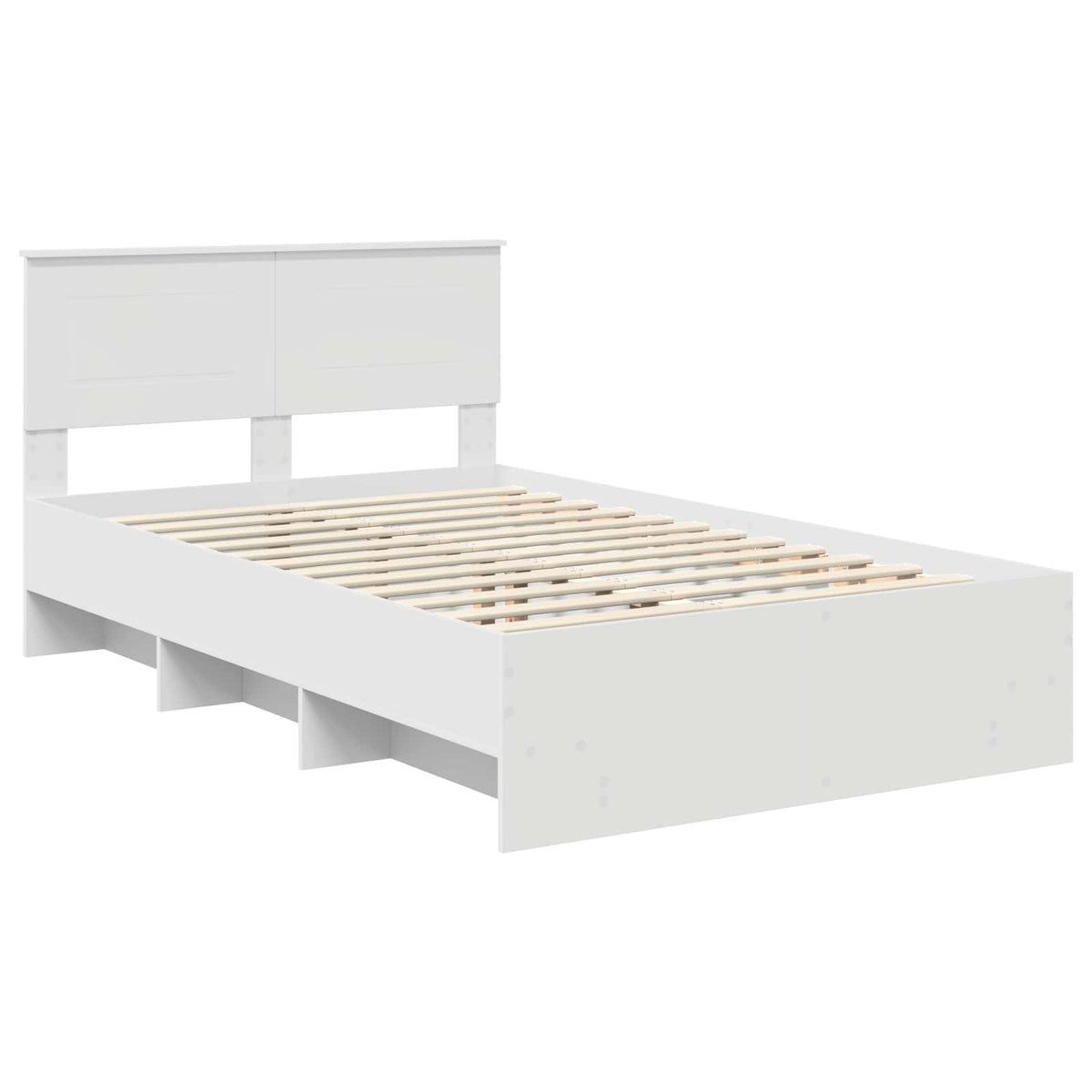 Bed Frame White 120 x 190 cm Engineered Wood