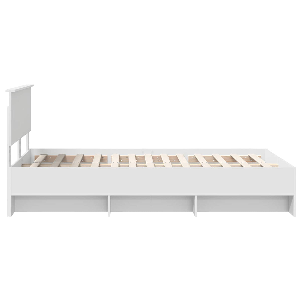 Bed Frame White 120 x 190 cm Engineered Wood