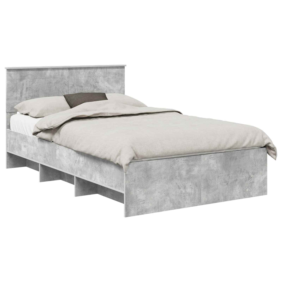 Bed Frame Concrete Grey 120 x 200 cm Engineered Wood