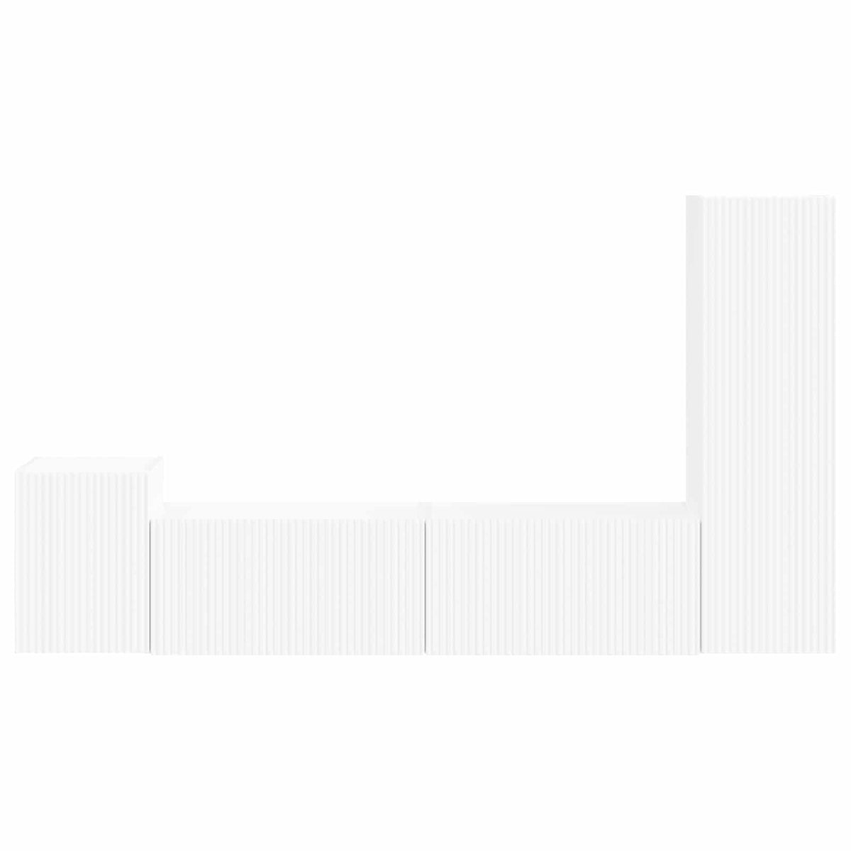 TV Cabinet Set 4 pcs 30 x 31 x 100 cm White