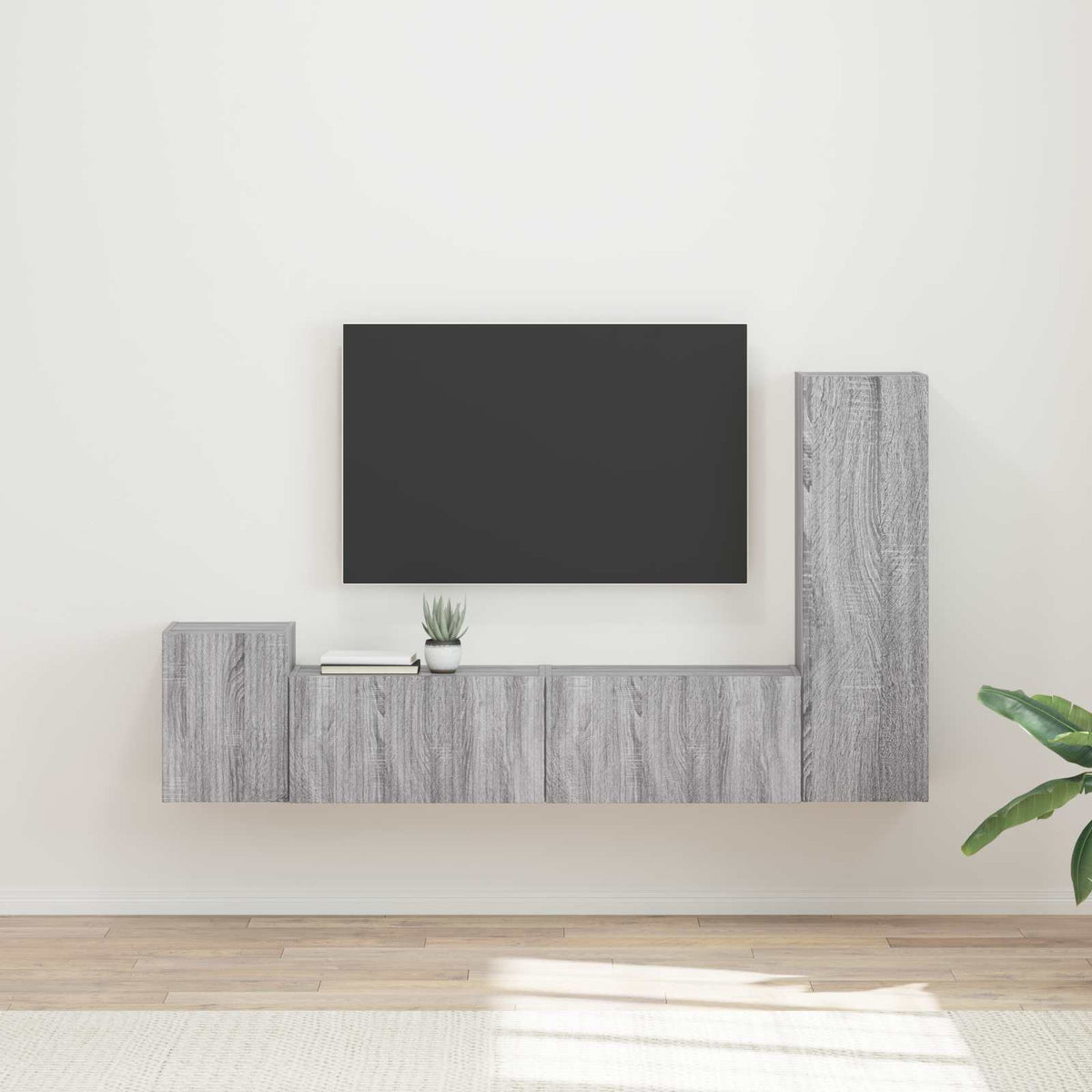 TV Cabinet Set 4 pcs 30 x 31 x 100 cm Grey Sonoma