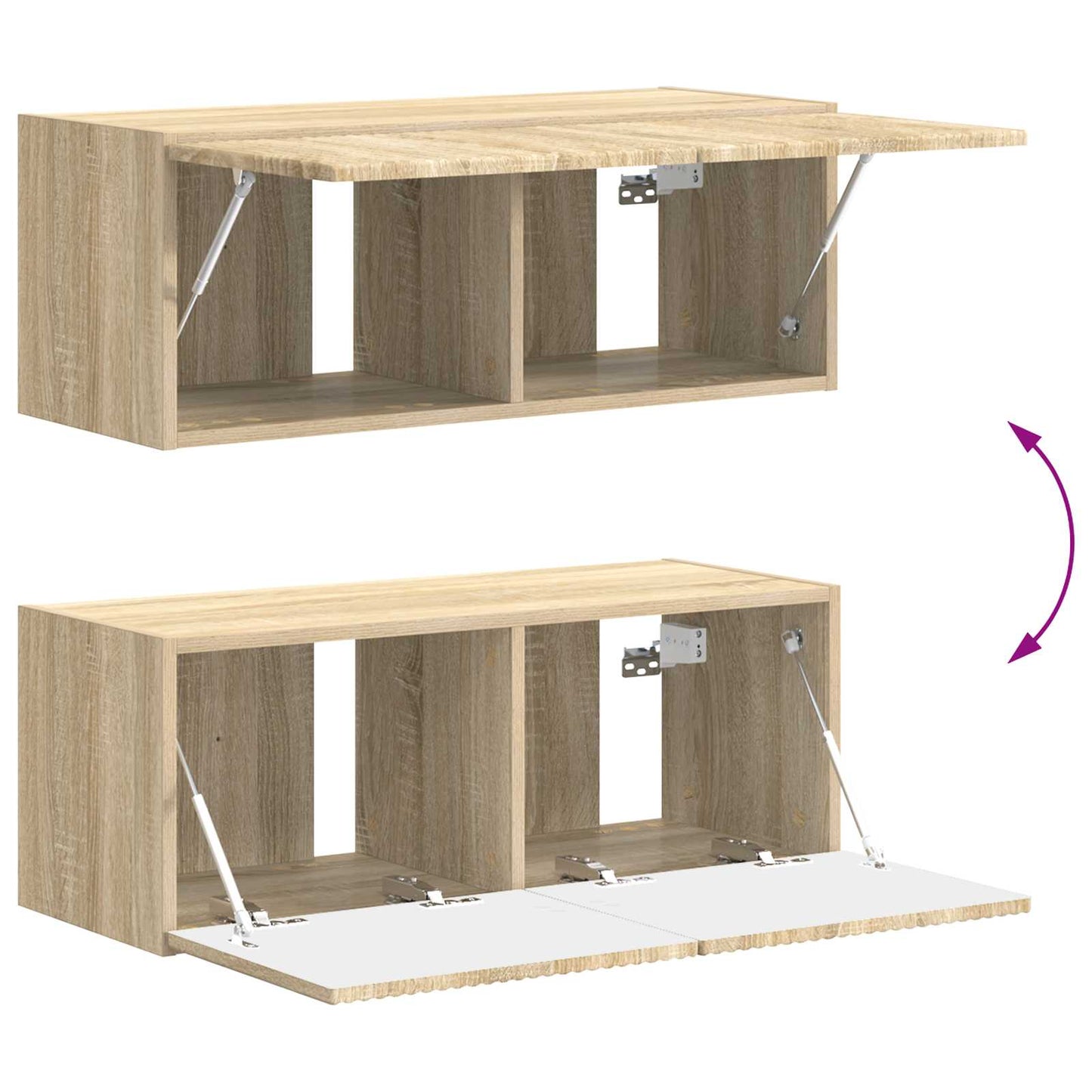 TV Cabinet Set 4 pcs Sonoma Oak Engineered Wood