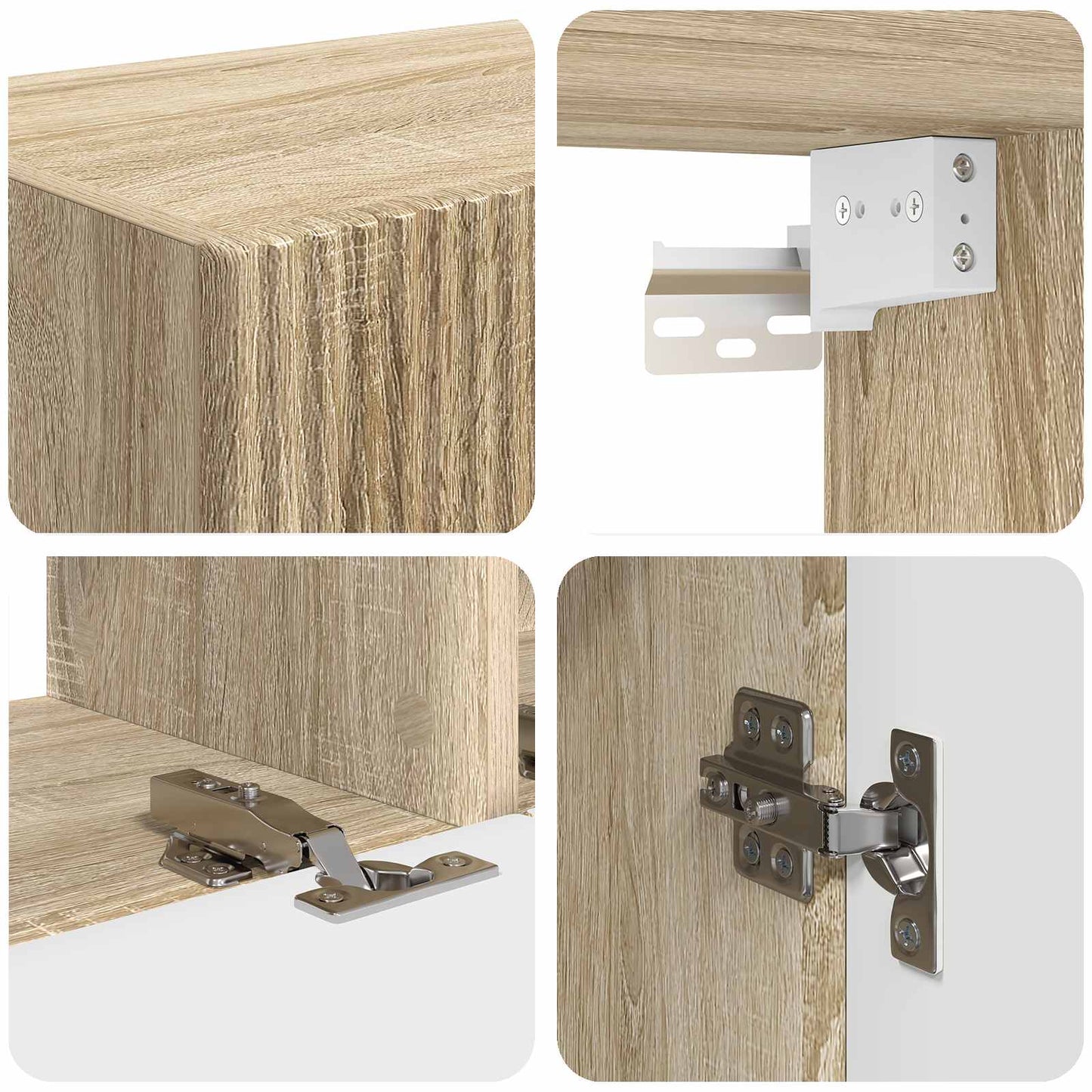 TV Cabinet Set 4 pcs Sonoma Oak Engineered Wood
