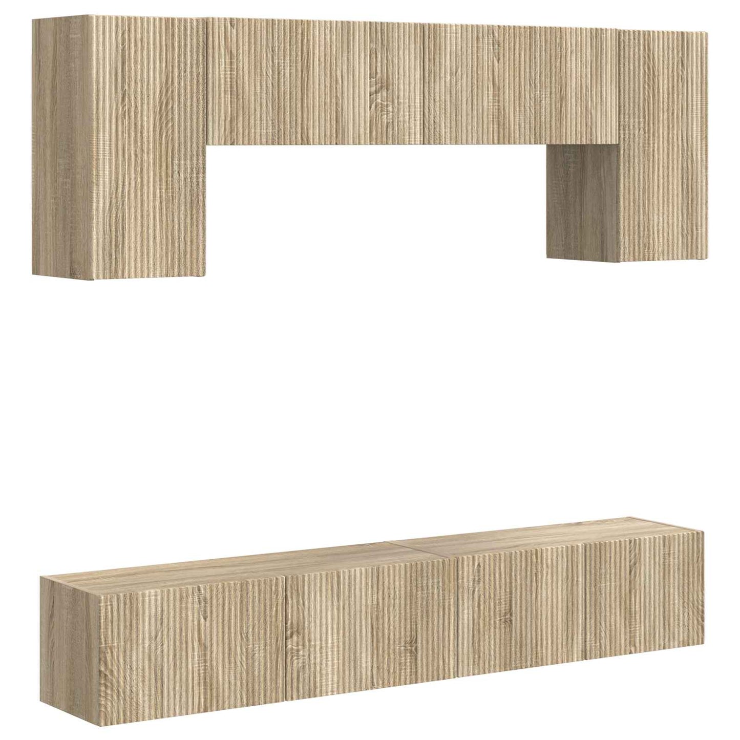 TV Cabinet Set 4 pcs Sonoma Oak Engineered Wood