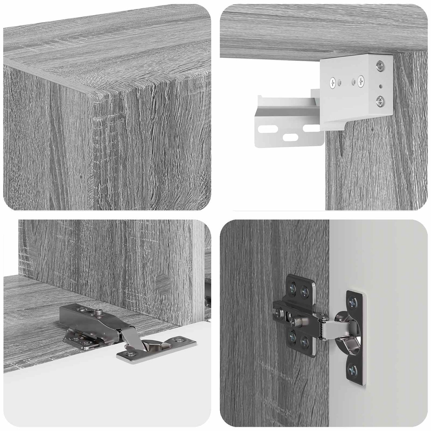 TV Cabinet Set 4 pcs Grey Sonoma Engineered Wood
