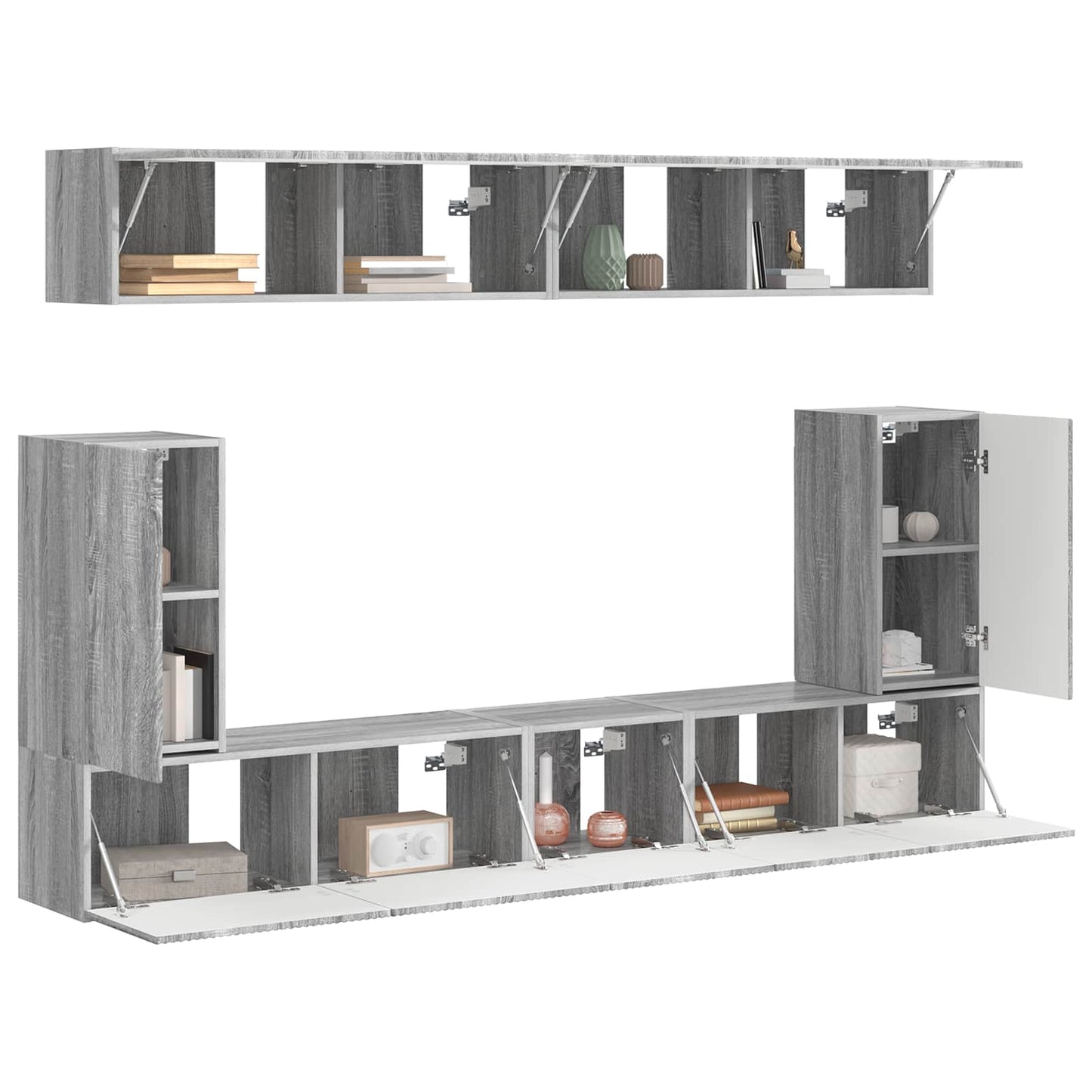 TV Cabinet Set 5 pcs Grey Sonoma Engineered Wood