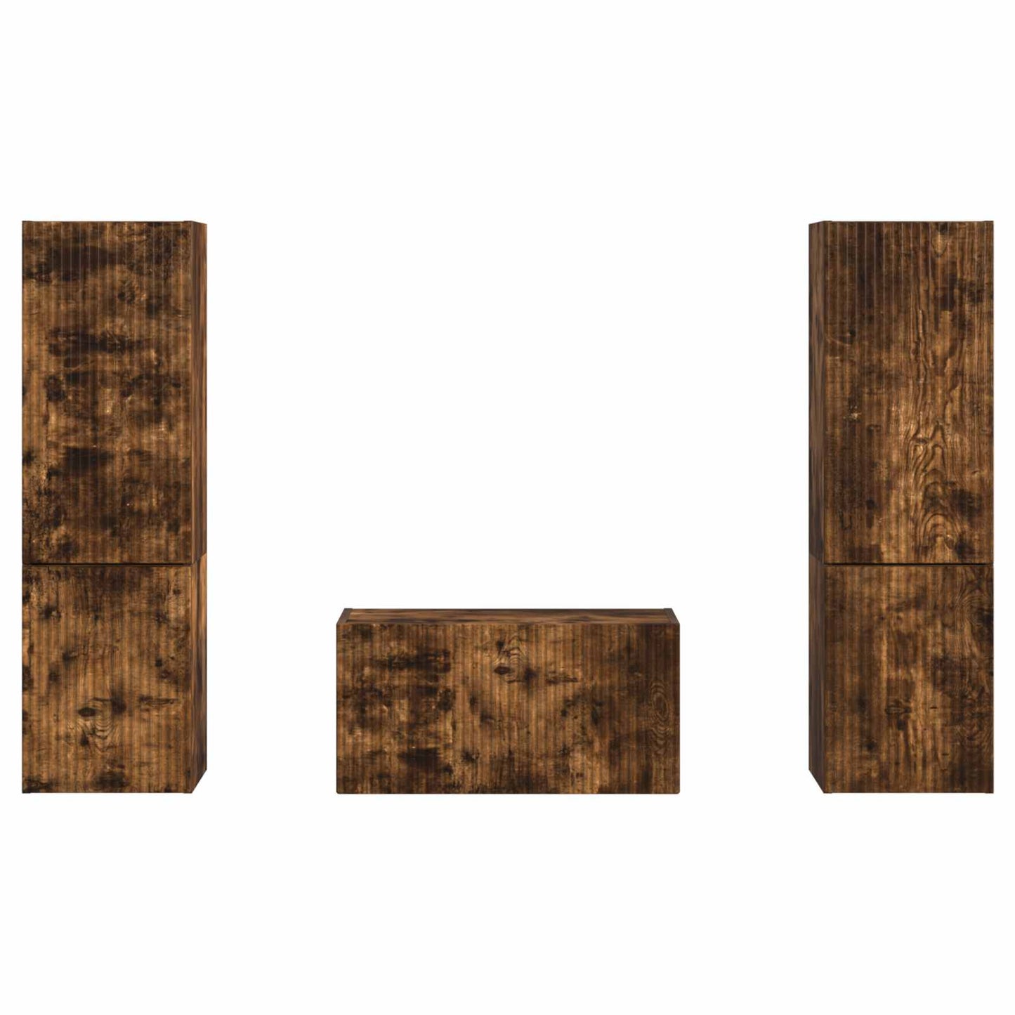TV Cabinet Set 5 pcs Smoked Oak Engineered Wood