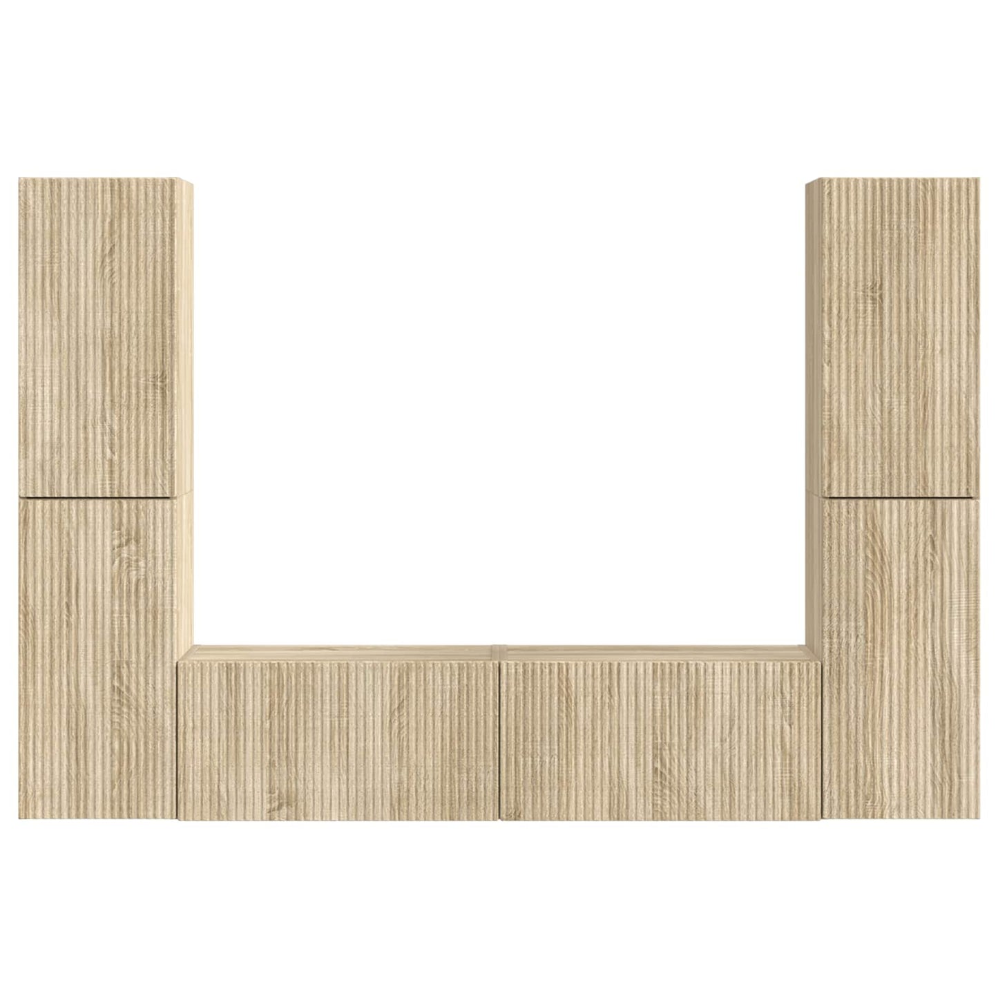 TV Cabinet Set 6 pcs Sonoma Oak Engineered Wood