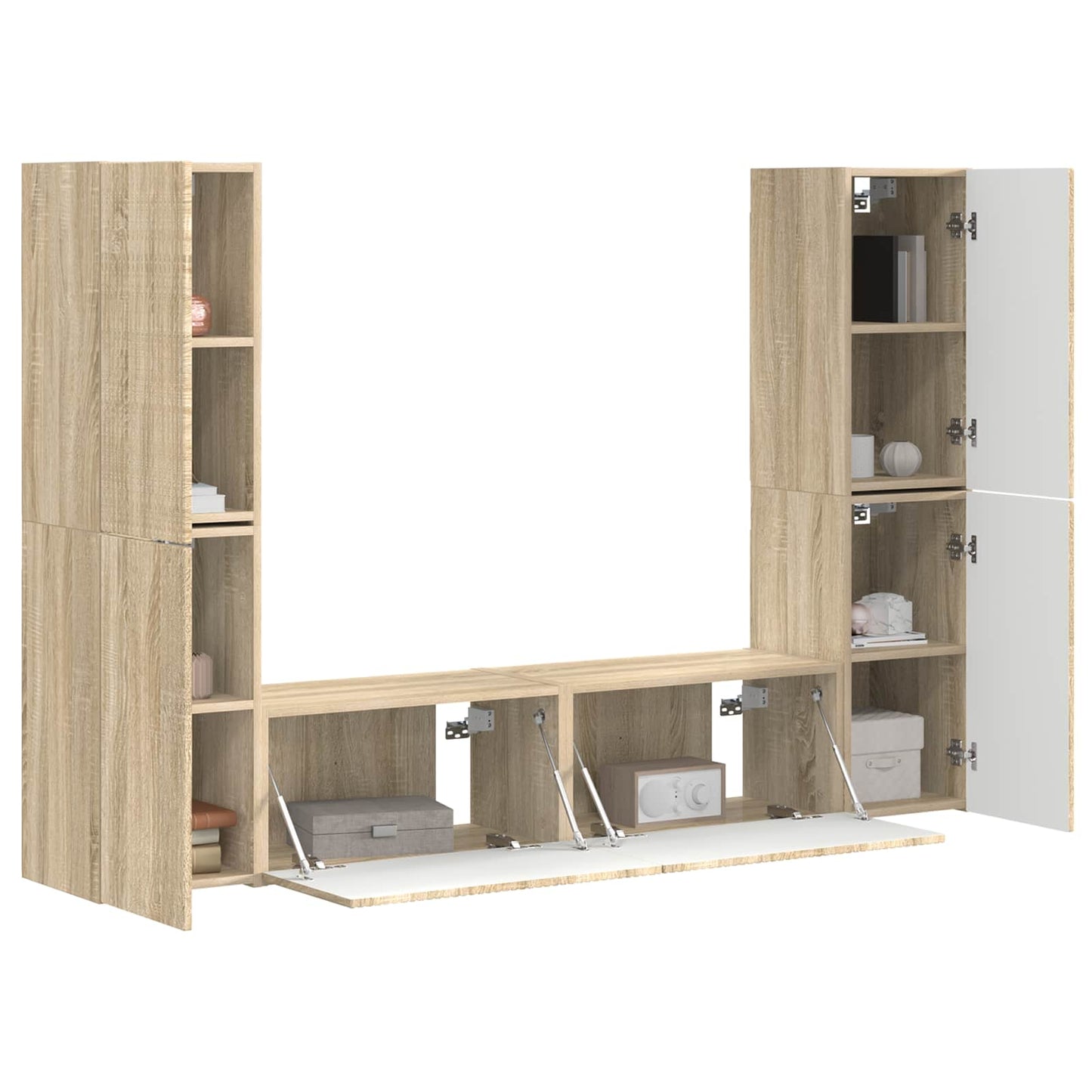 TV Cabinet Set 6 pcs Sonoma Oak Engineered Wood