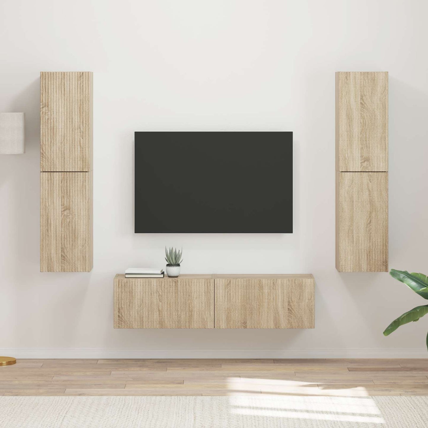 TV Cabinet Set 6 pcs Sonoma Oak Engineered Wood