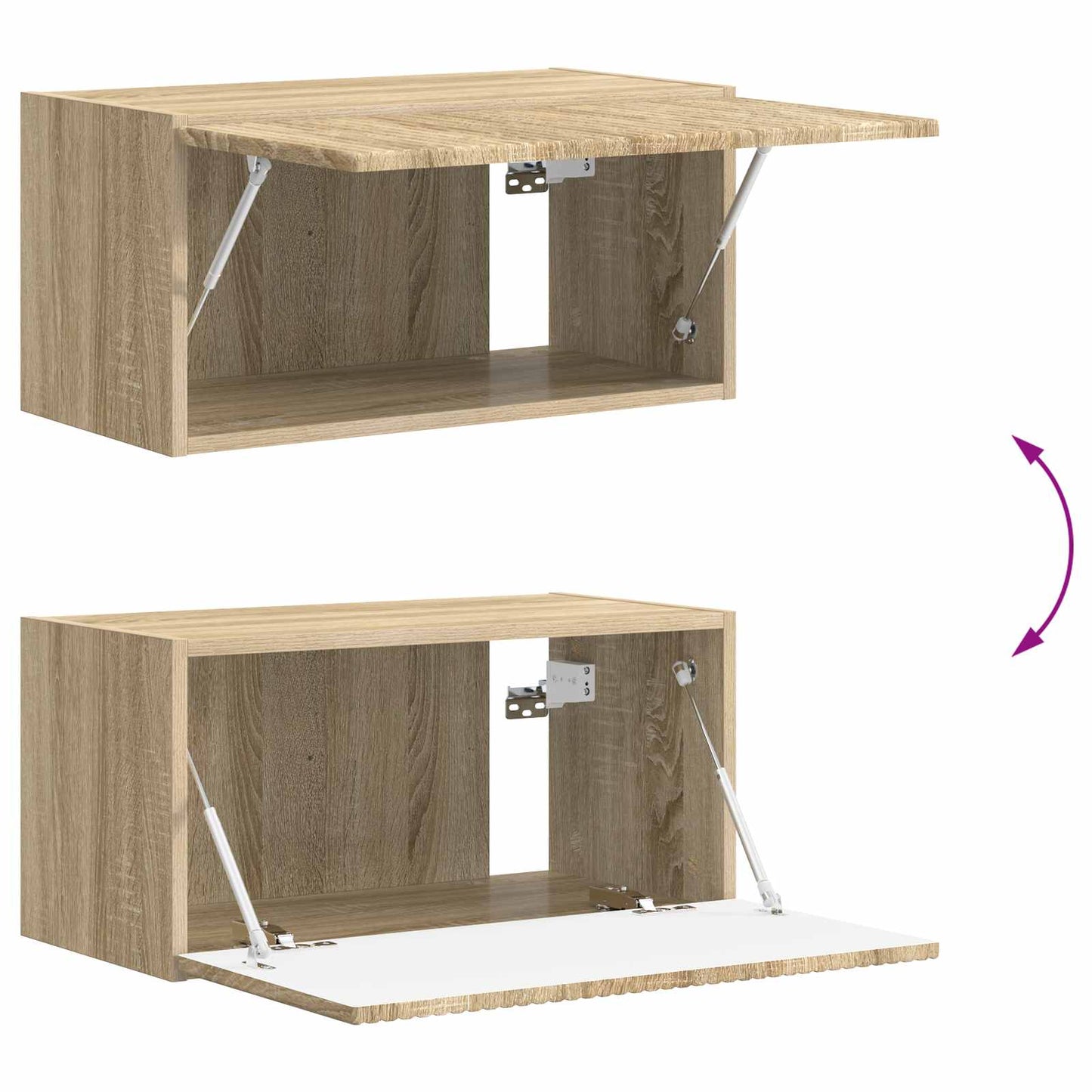 TV Cabinet Set 4 pcs Sonoma Oak Engineered Wood