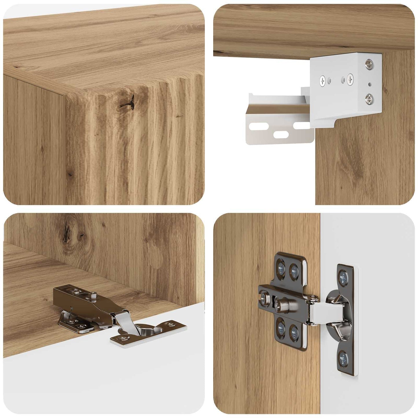 TV Cabinet Set 4 pcs Artisan Oak Engineered Wood