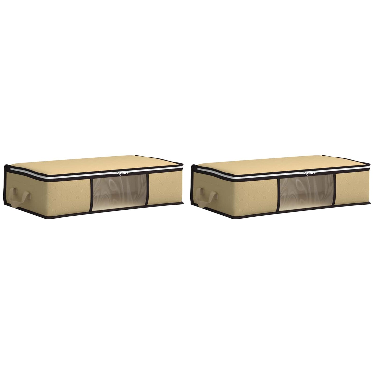 Storage Box with Transparent Side Window 2 pcs Non-woven fabric