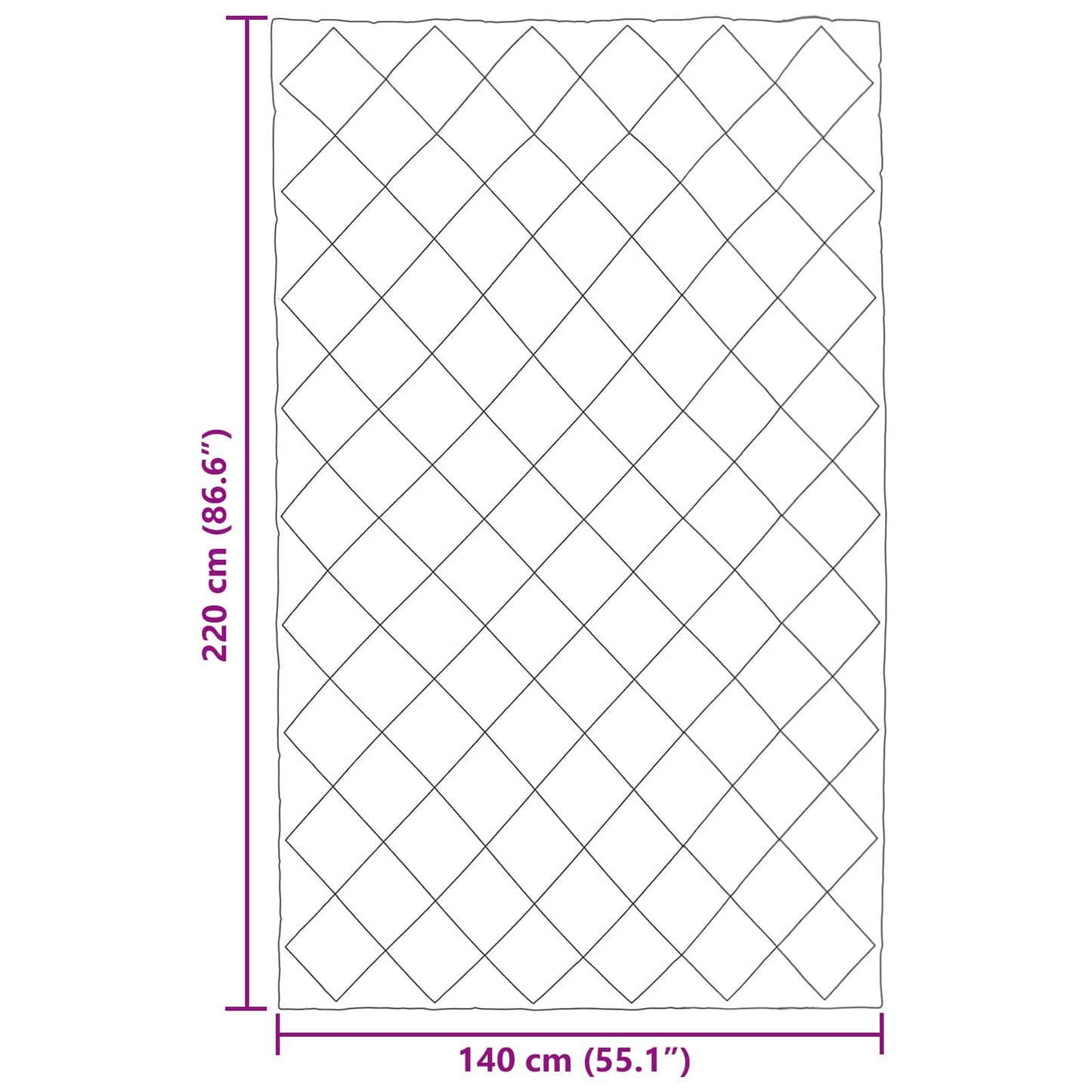 Winter Duvet 140 x 220 cm 450 gsm Microfiber (100% Polyester)