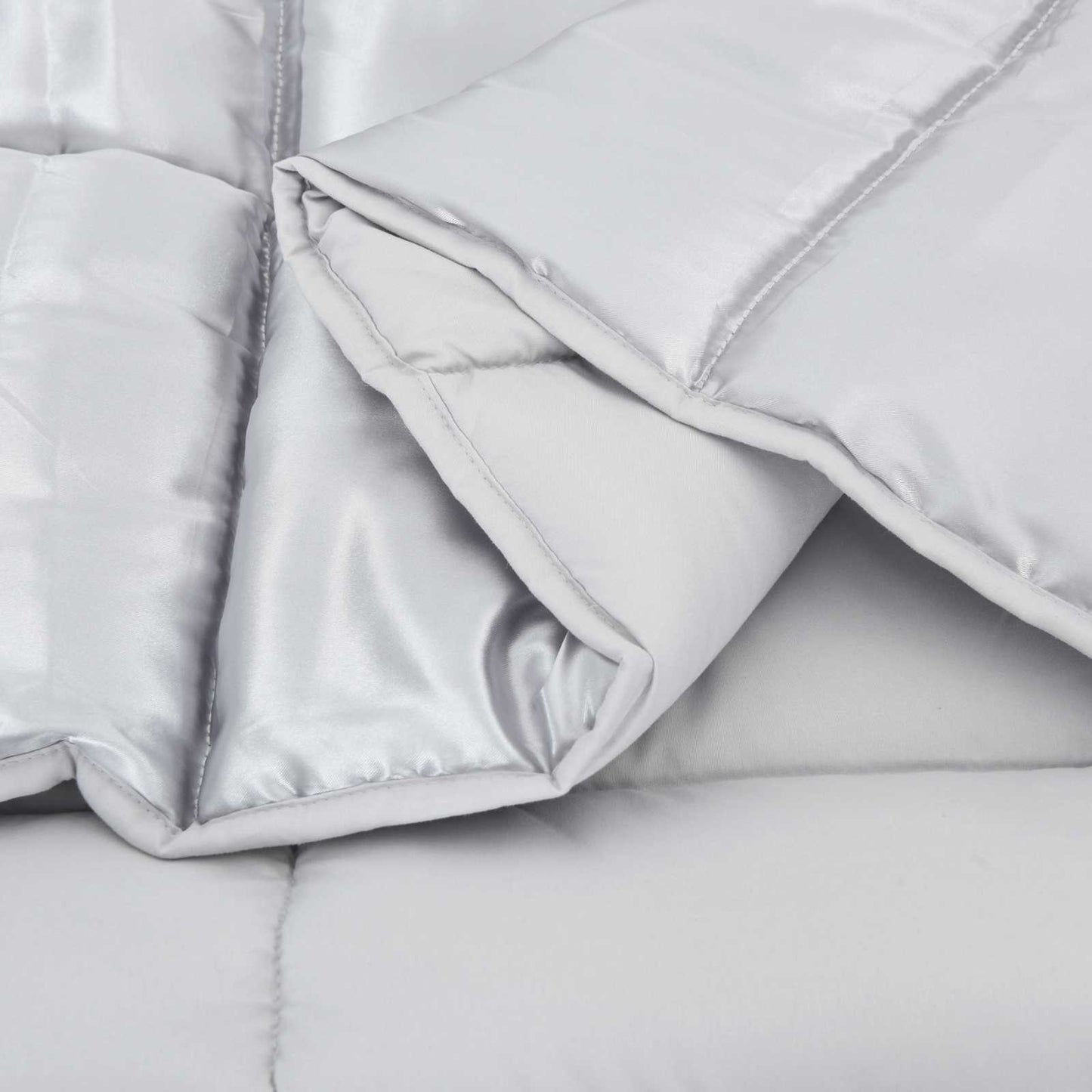Summer Duvet Silver 220 x 240 cm Satin and Microfiber