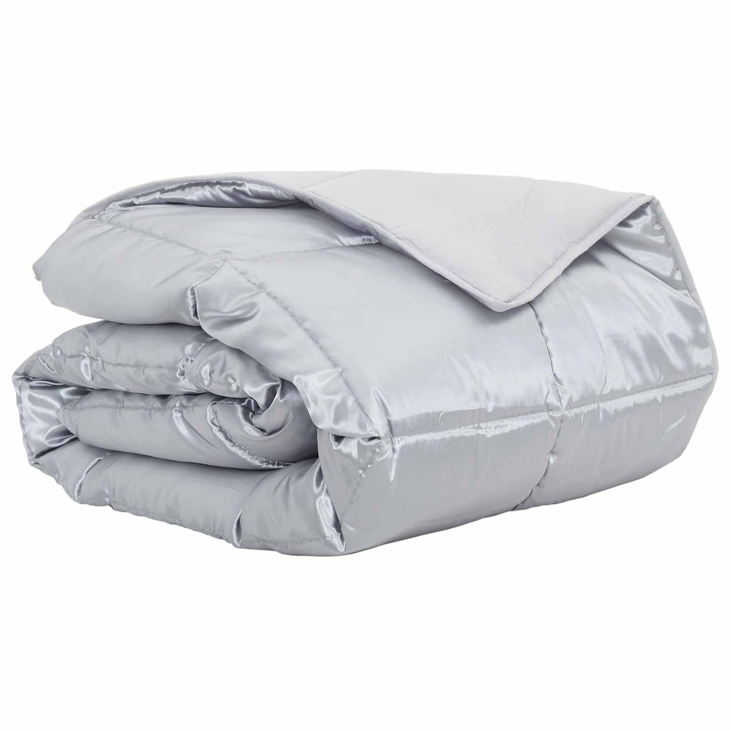Summer Duvet Silver 240 x 260 cm Satin and Microfiber