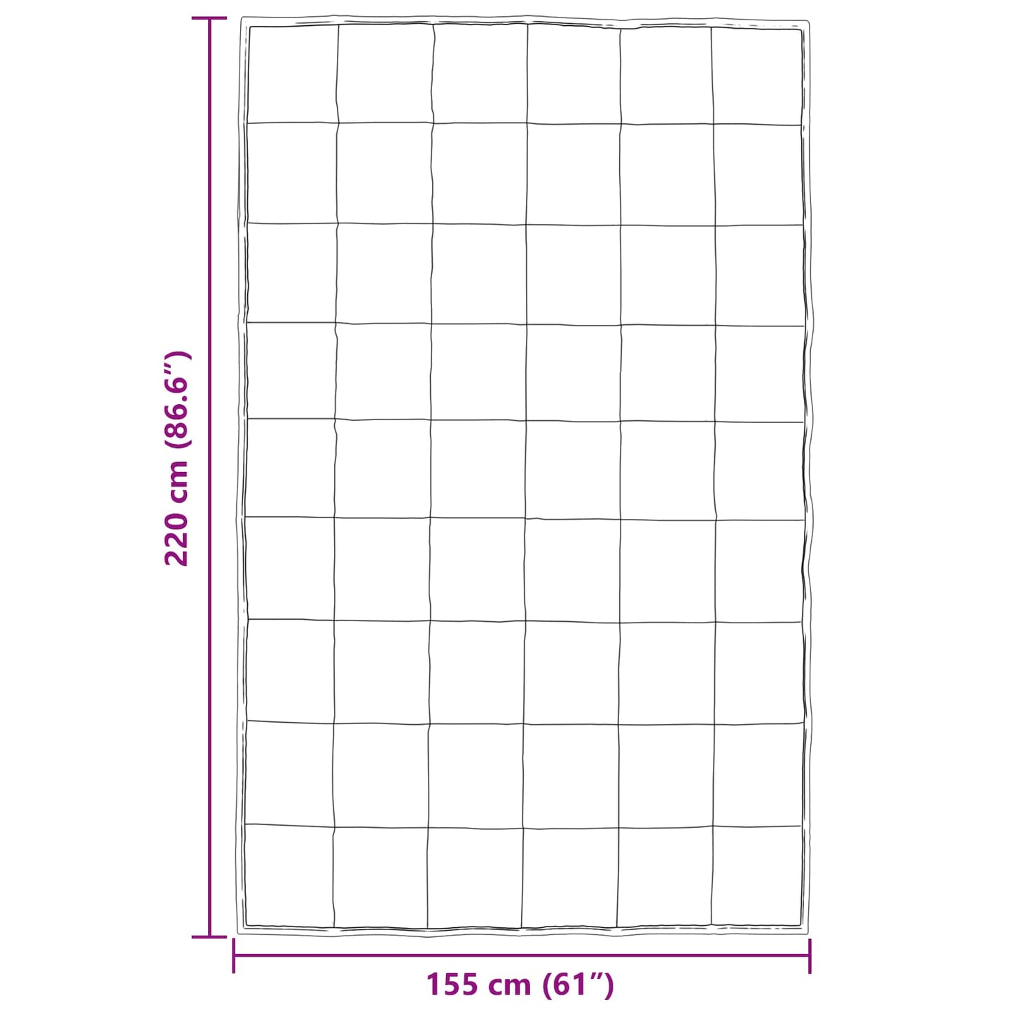 Full Year Duvet 155 x 220 cm 300 gsm Black