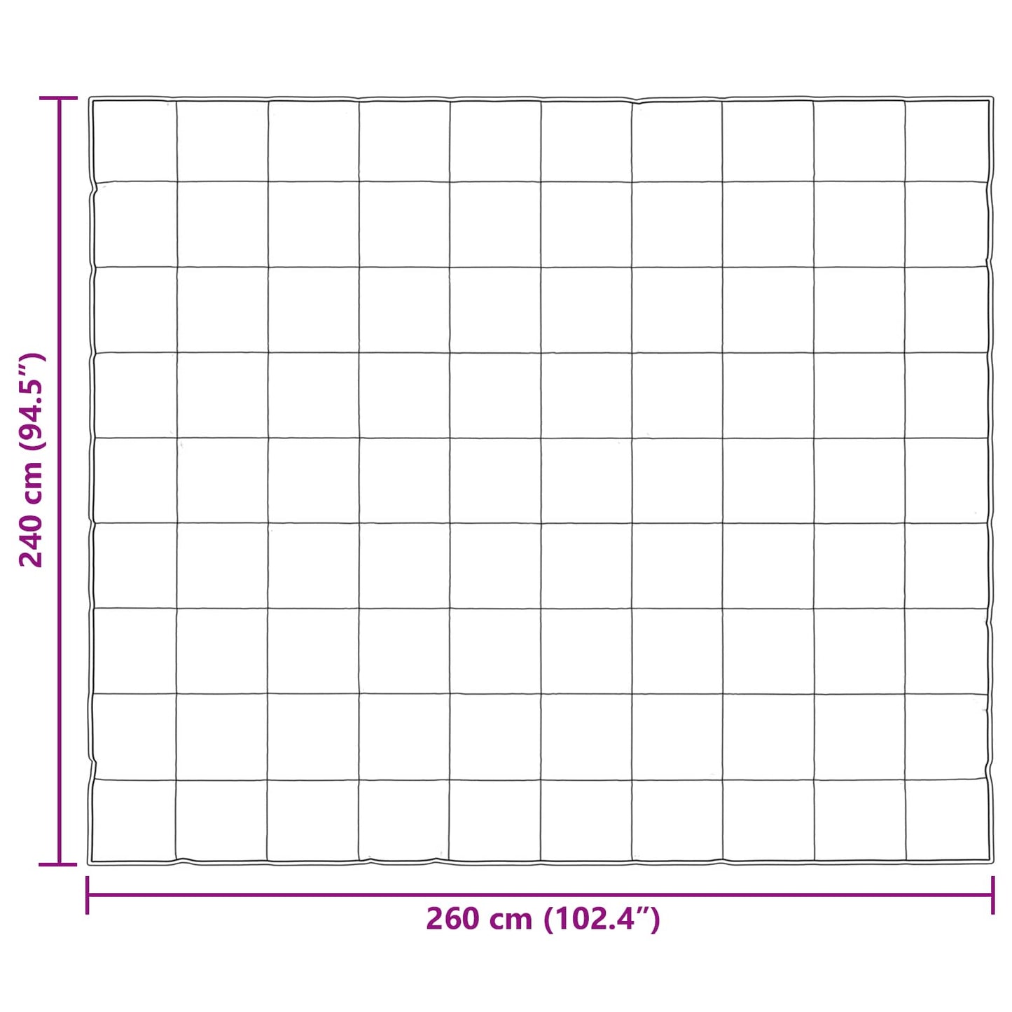 Full Year Duvet 240 x 260 cm 300 gsm Silver