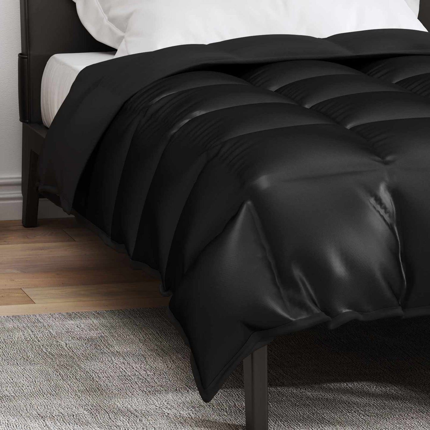 Winter Duvet 140 x 220 cm 450 gsm Black