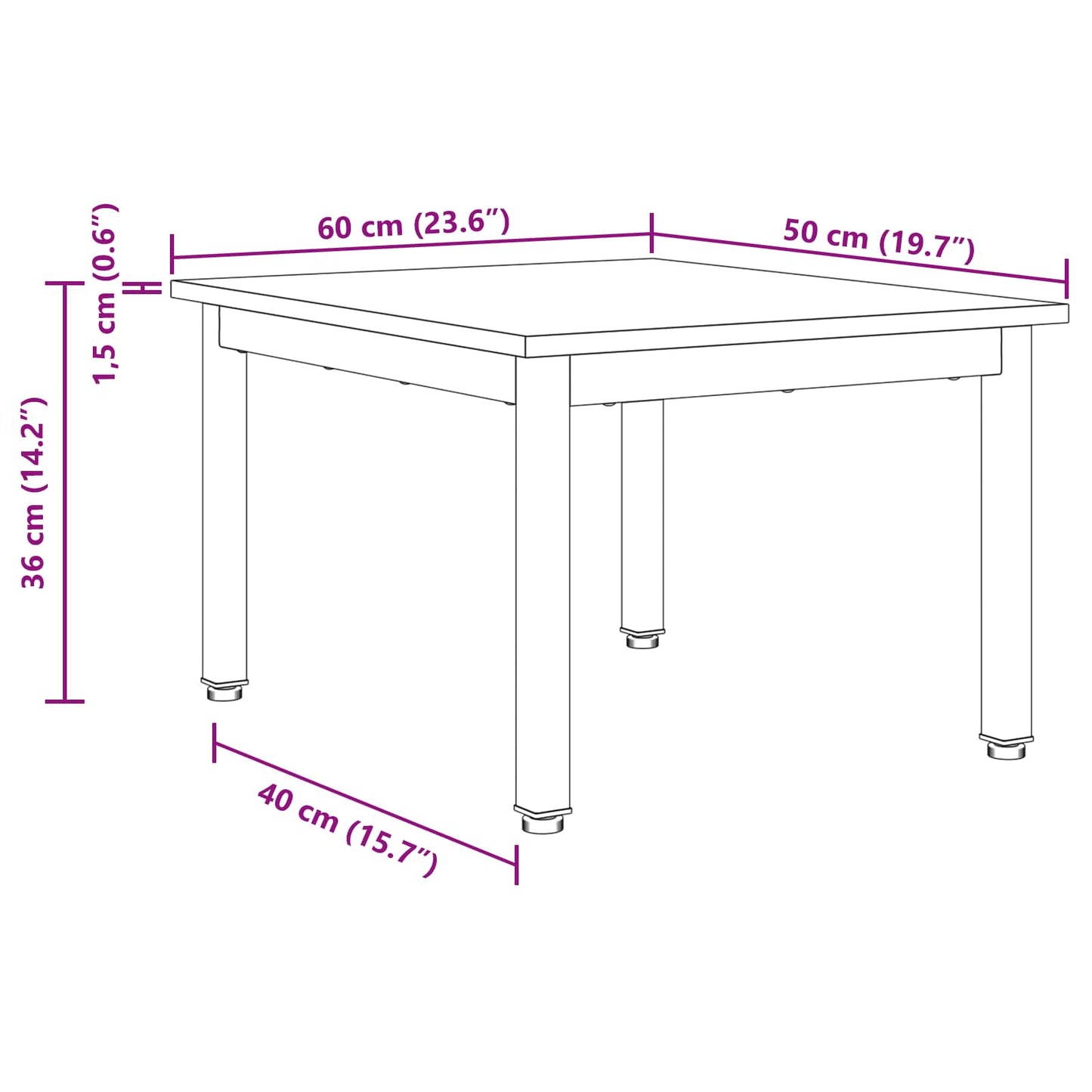 Coffee Table Old Wood 60 x 50 x 36 cm Engineered Wood