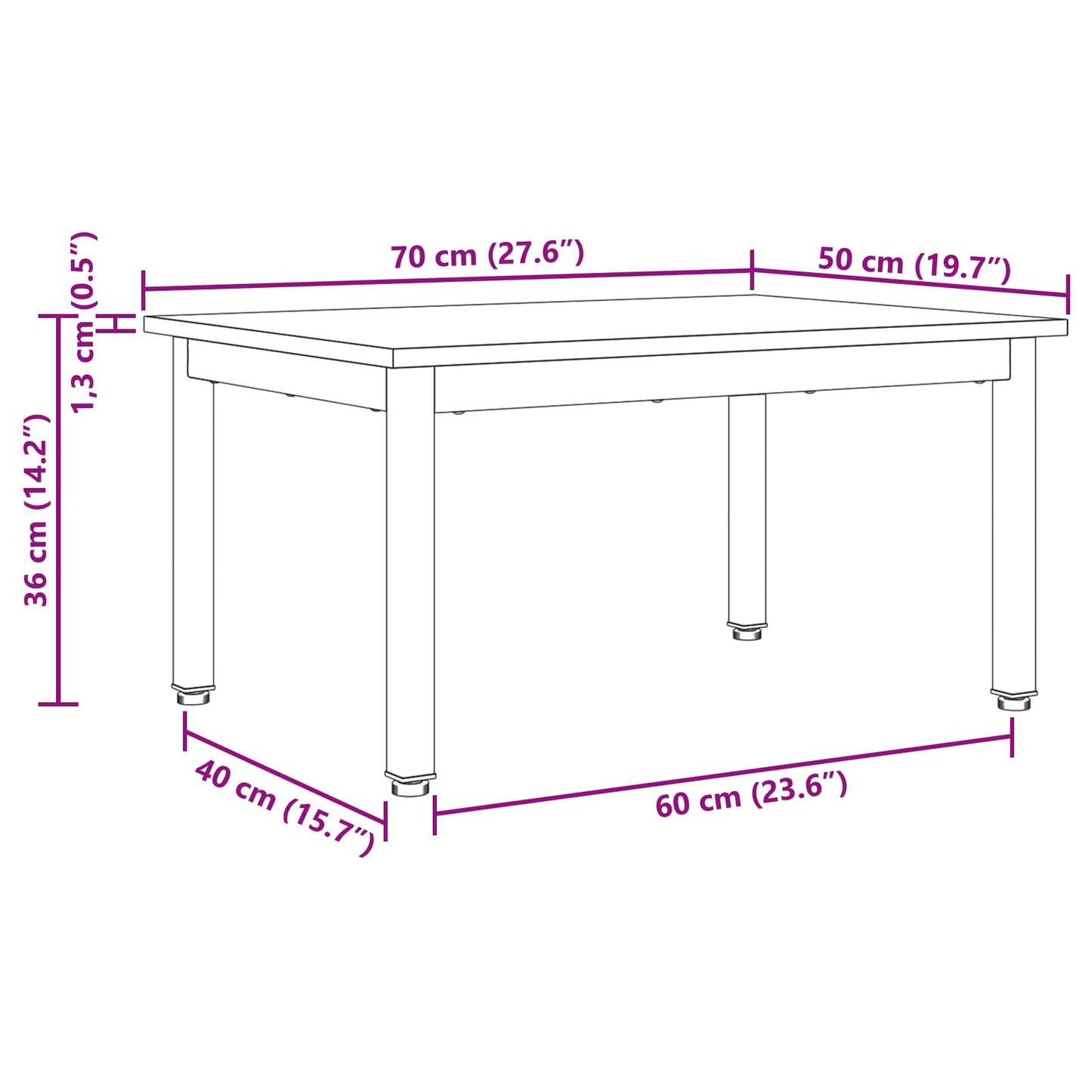 Coffee Table Sonoma 70 x 50 x 36 cm Engineered Wood