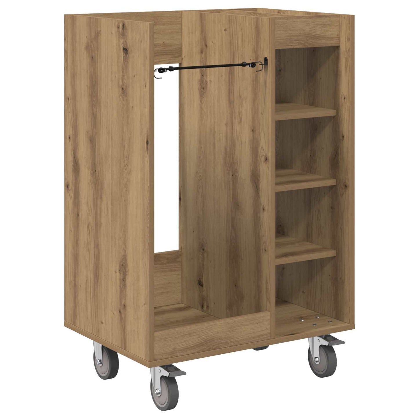 Golf Cabinet with Wheel Plain Artisan Oak 65 x 45 x 98 cm