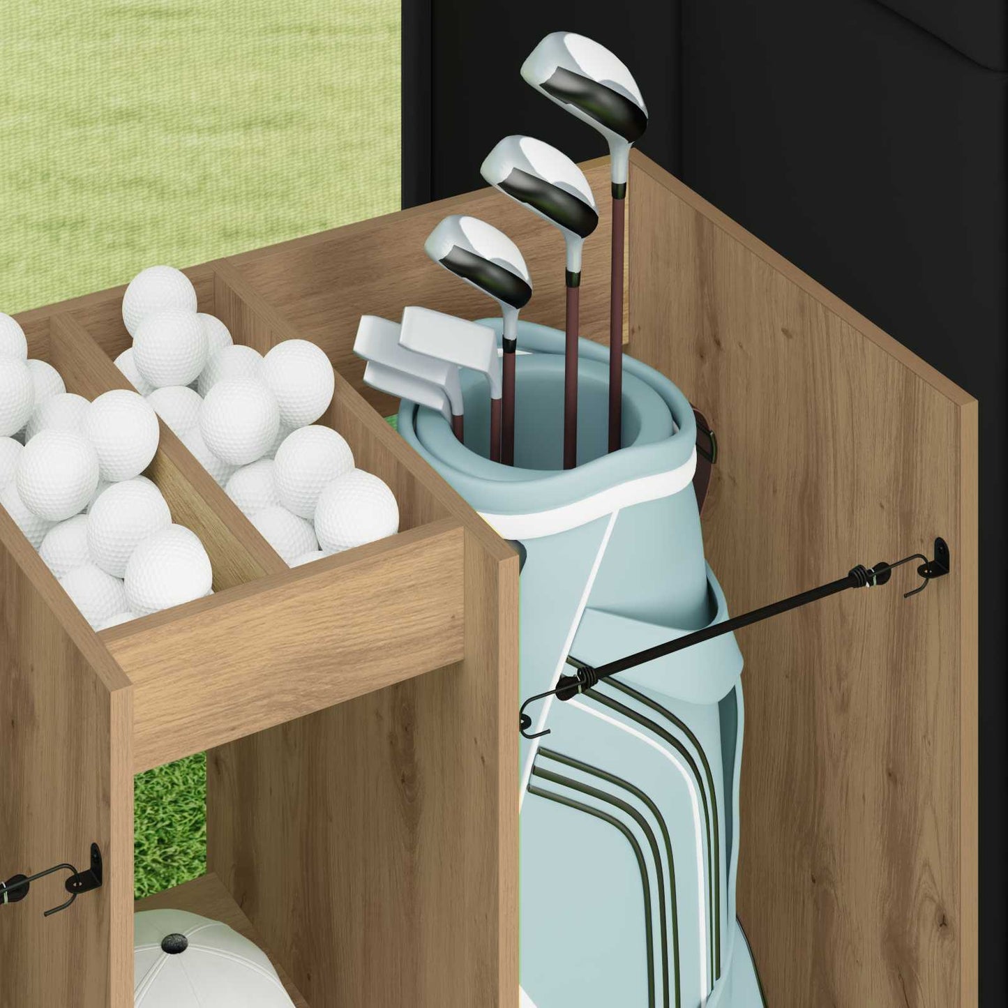 Golf Cabinet Plain Artisan Oak 102 x 45 x 85.5 cm