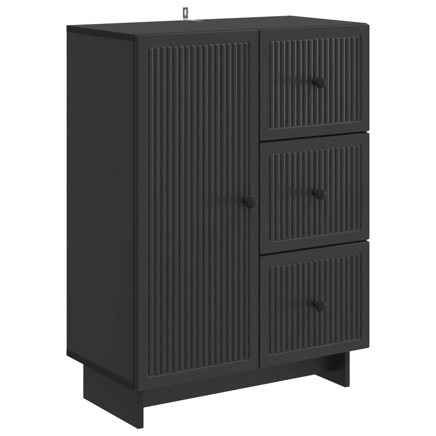 Sideboard with Drawer Black 66 x 34.5 x 90 cm Engineered Wood