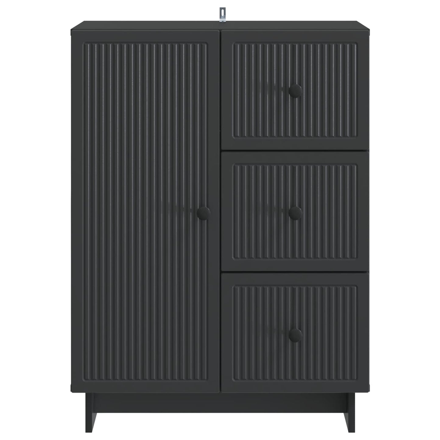 Sideboard with Drawer Black 66 x 34.5 x 90 cm Engineered Wood