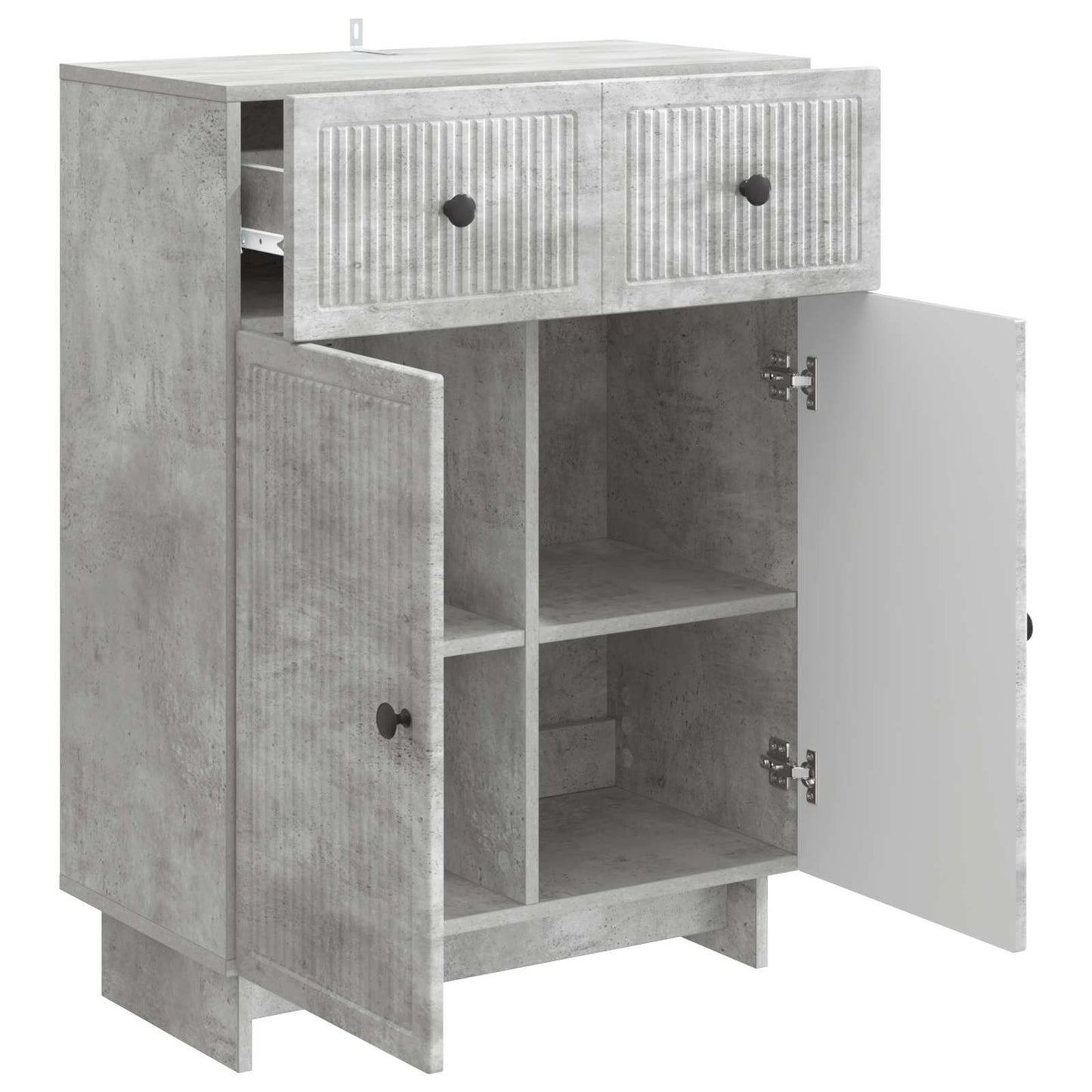 Sideboard Concrete Grey 66 x 34.5 x 90 cm Engineered Wood