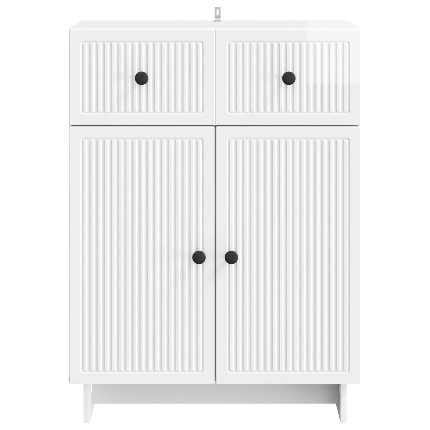 Sideboard High Gloss White 66 x 34.5 x 90 cm Engineered Wood
