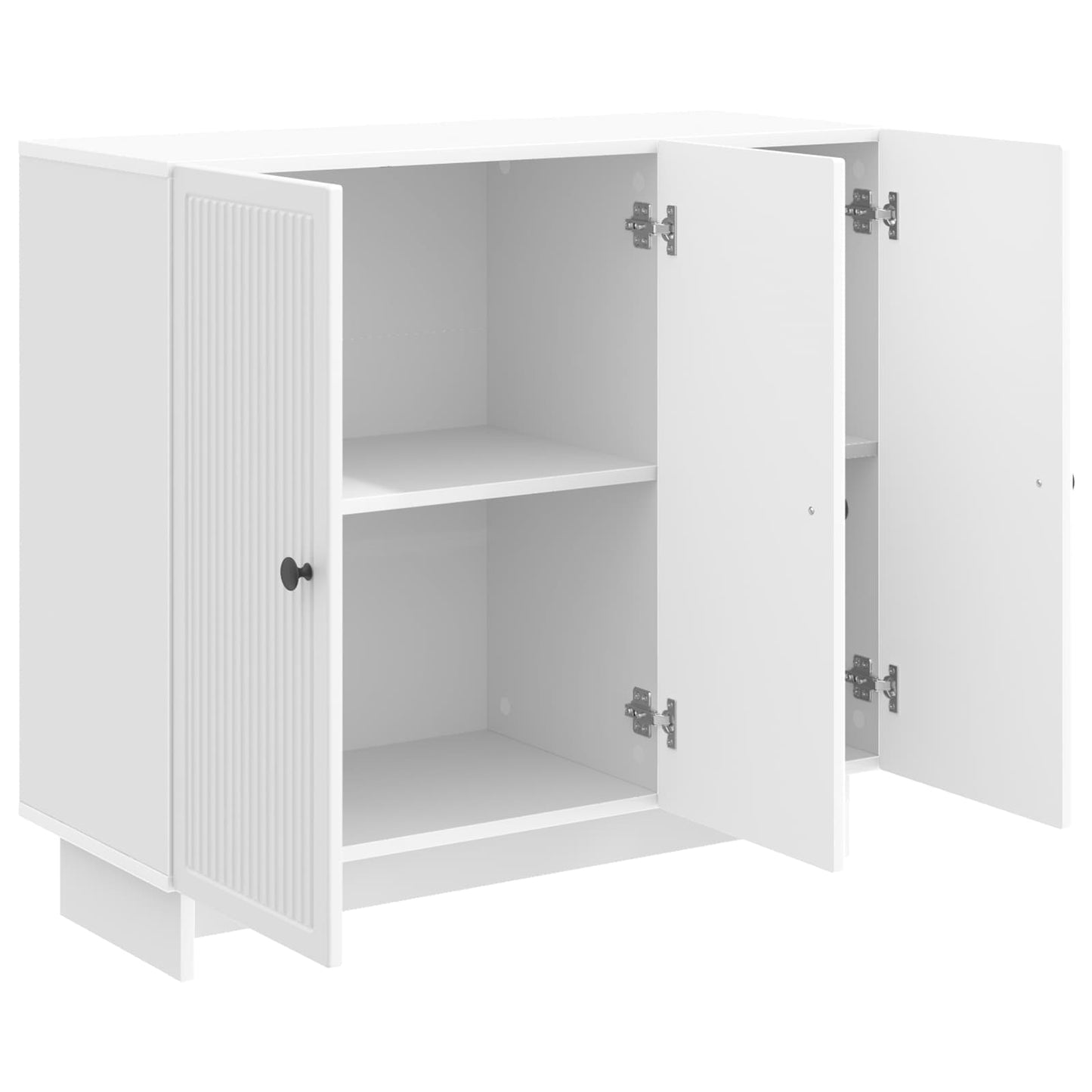 Sideboard High Gloss White 89 x 34.5 x 80 cm Engineered Wood