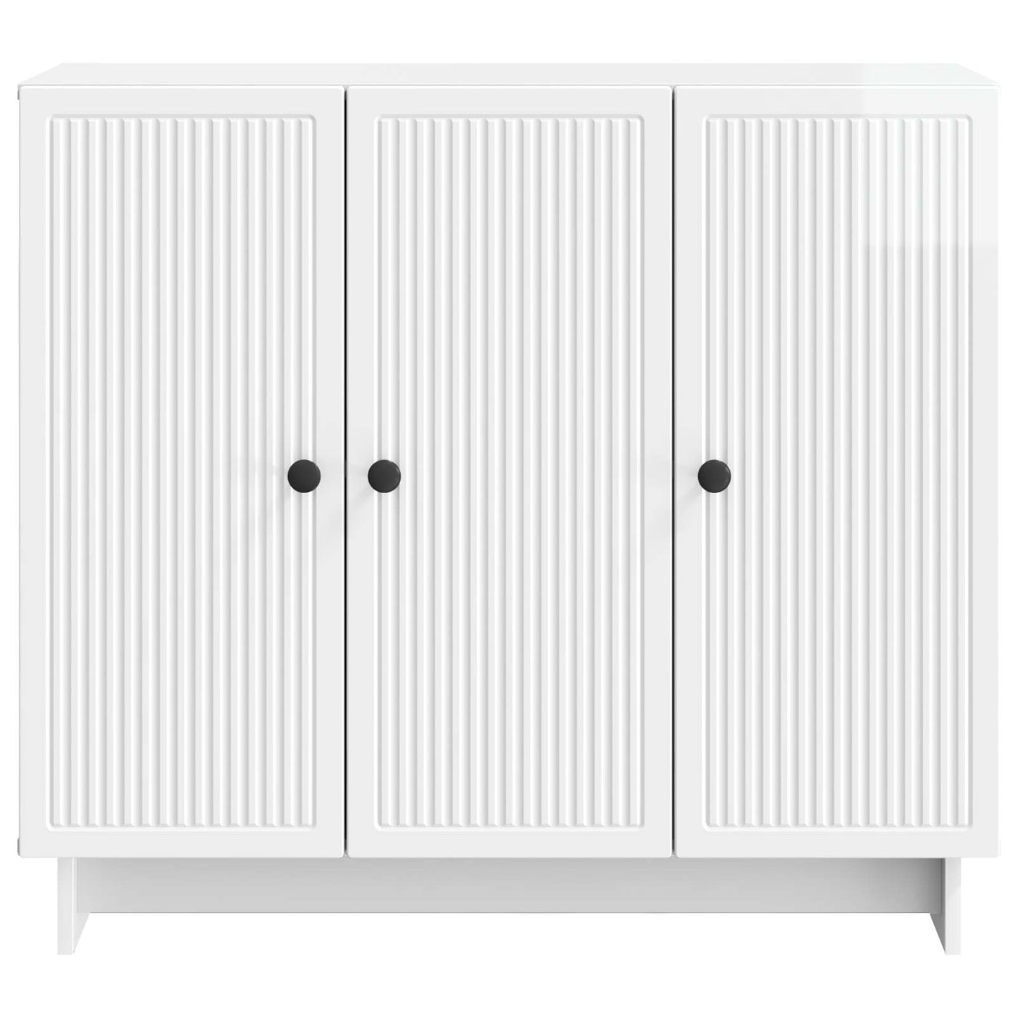 Sideboard High Gloss White 89 x 34.5 x 80 cm Engineered Wood