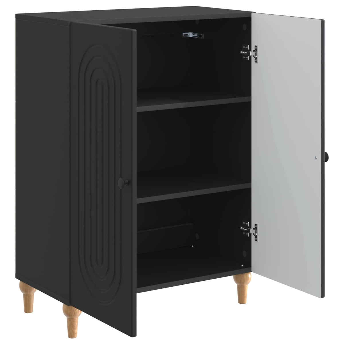 Sideboard Black 66 x 34.5 x 90 cm Engineered Wood