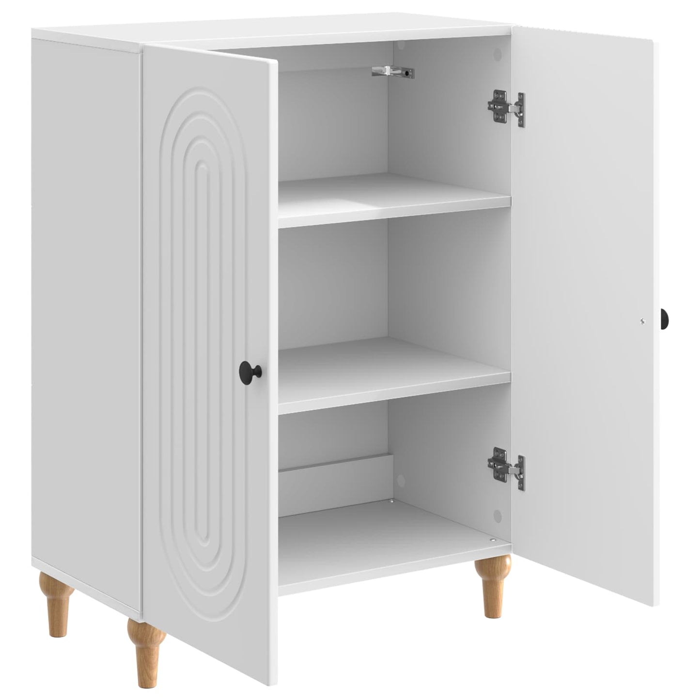 Sideboard High Gloss White 66 x 34.5 x 90 cm Engineered Wood