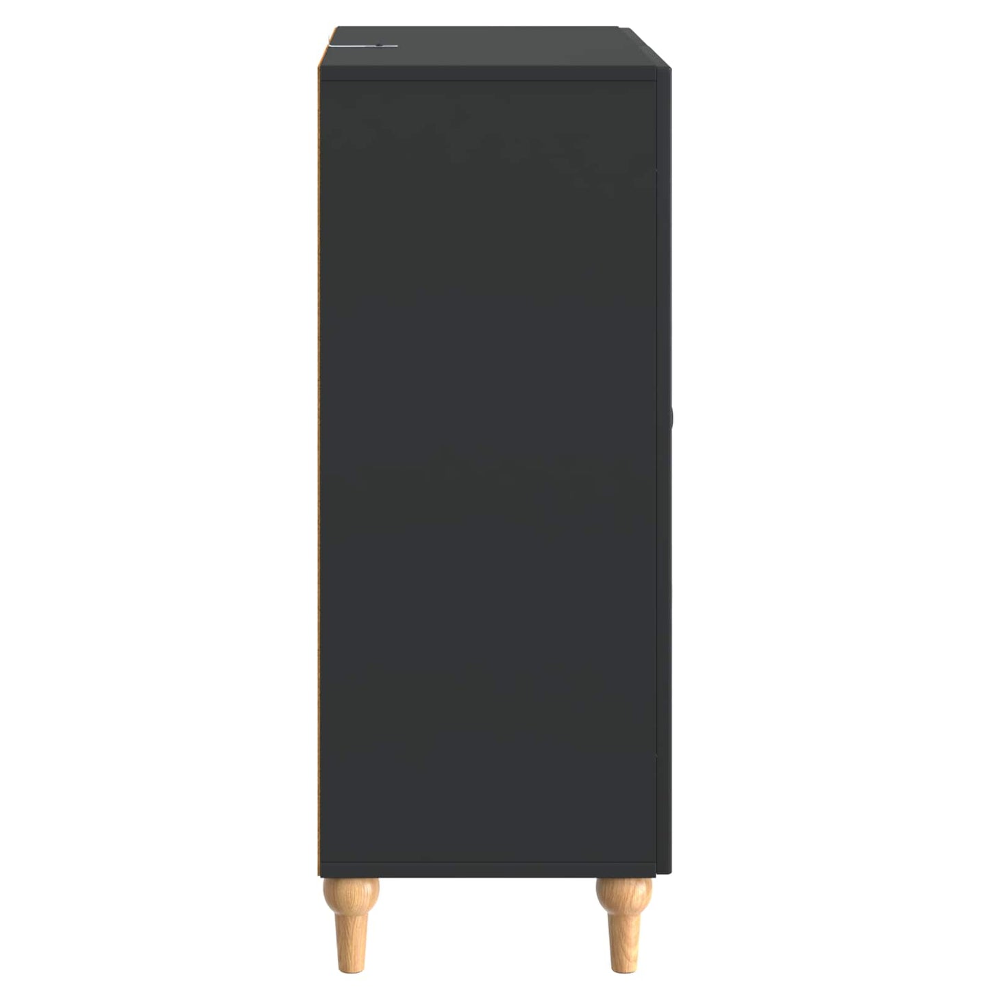 Sideboard with Drawer Black 66 x 34.5 x 90 cm Engineered Wood