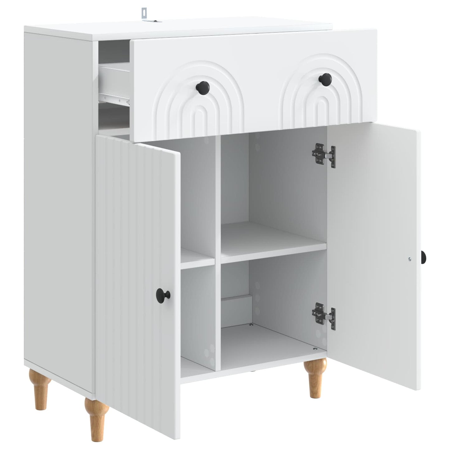 Sideboard White 66 x 34.5 x 90 cm Engineered Wood