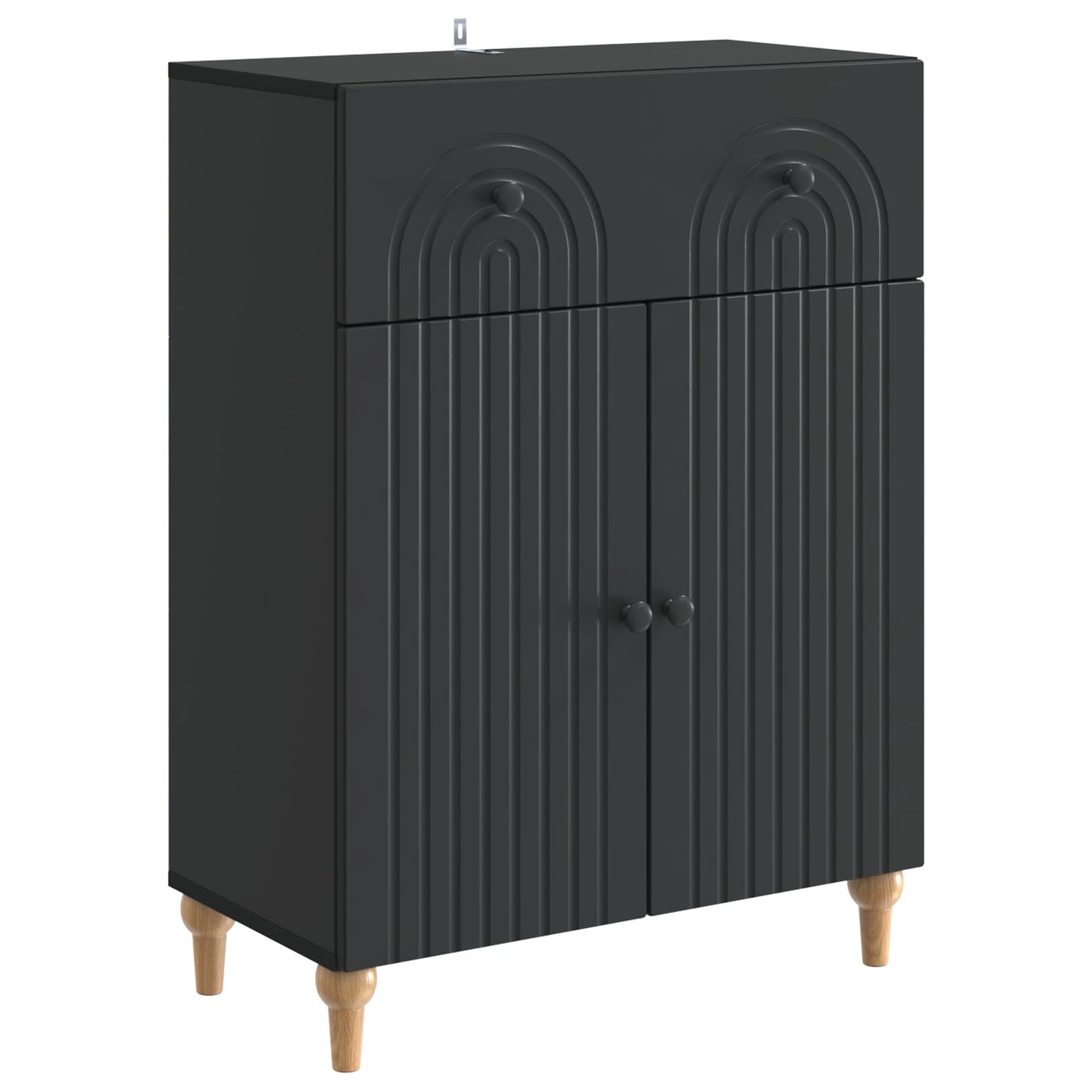 Sideboard Black 66 x 34.5 x 90 cm Engineered Wood