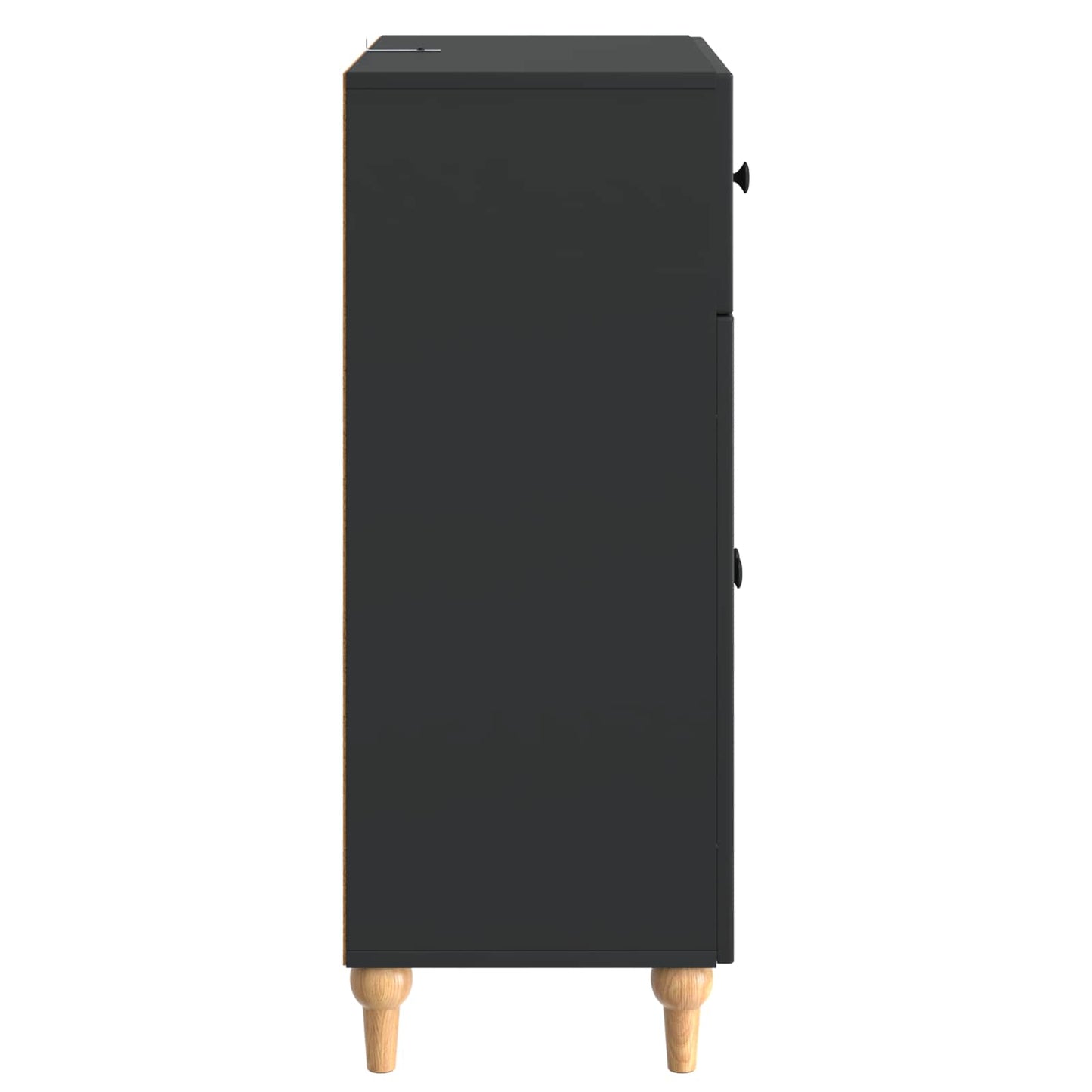 Sideboard Black 66 x 34.5 x 90 cm Engineered Wood