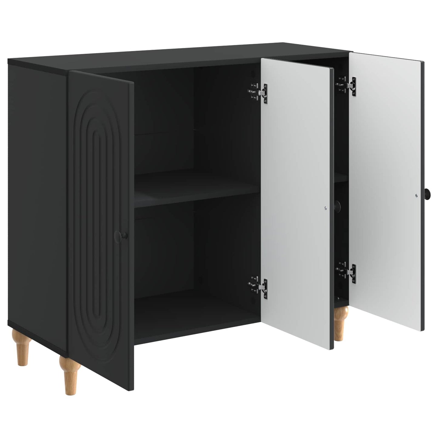 Sideboard Black 89 x 34.5 x 80 cm Engineered Wood