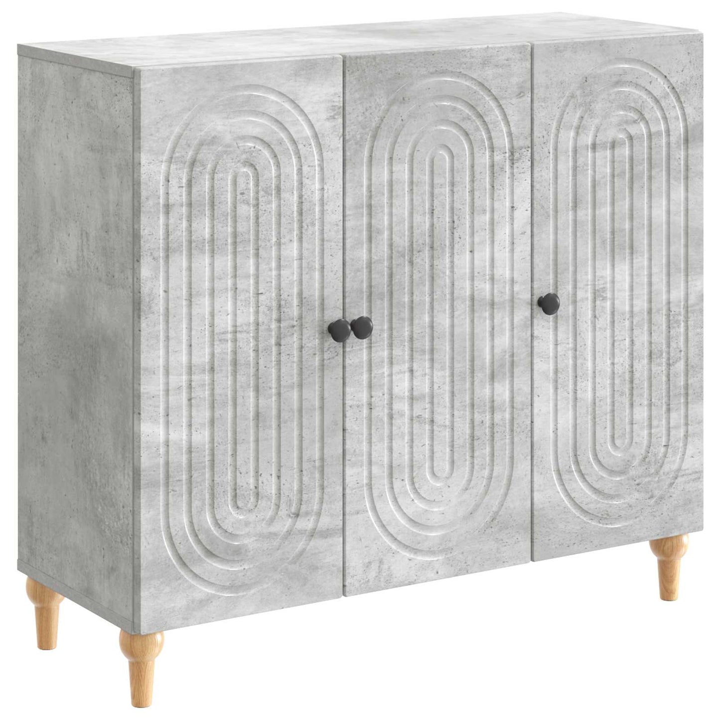 Sideboard Concrete Grey 89 x 34.5 x 80 cm Engineered Wood
