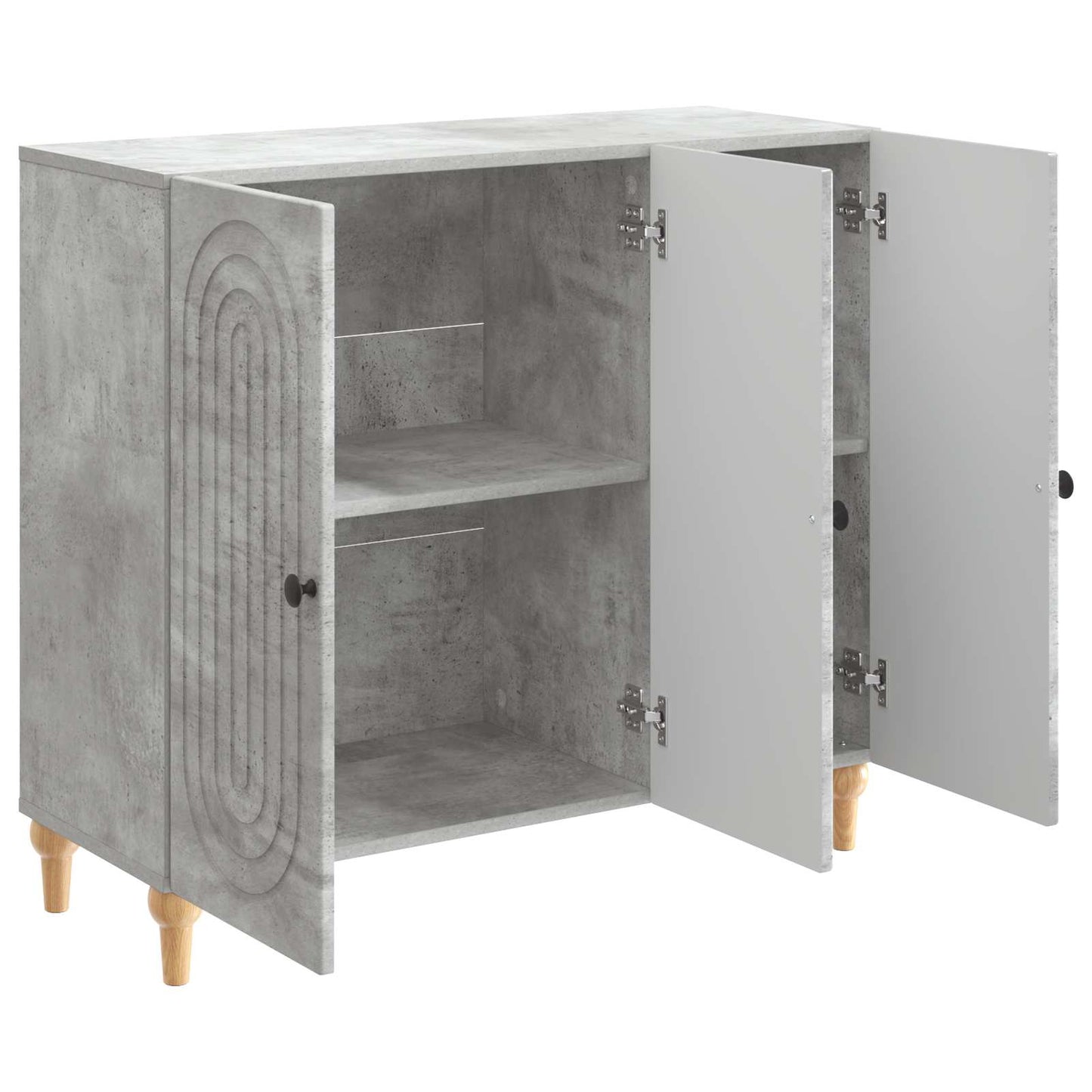 Sideboard Concrete Grey 89 x 34.5 x 80 cm Engineered Wood