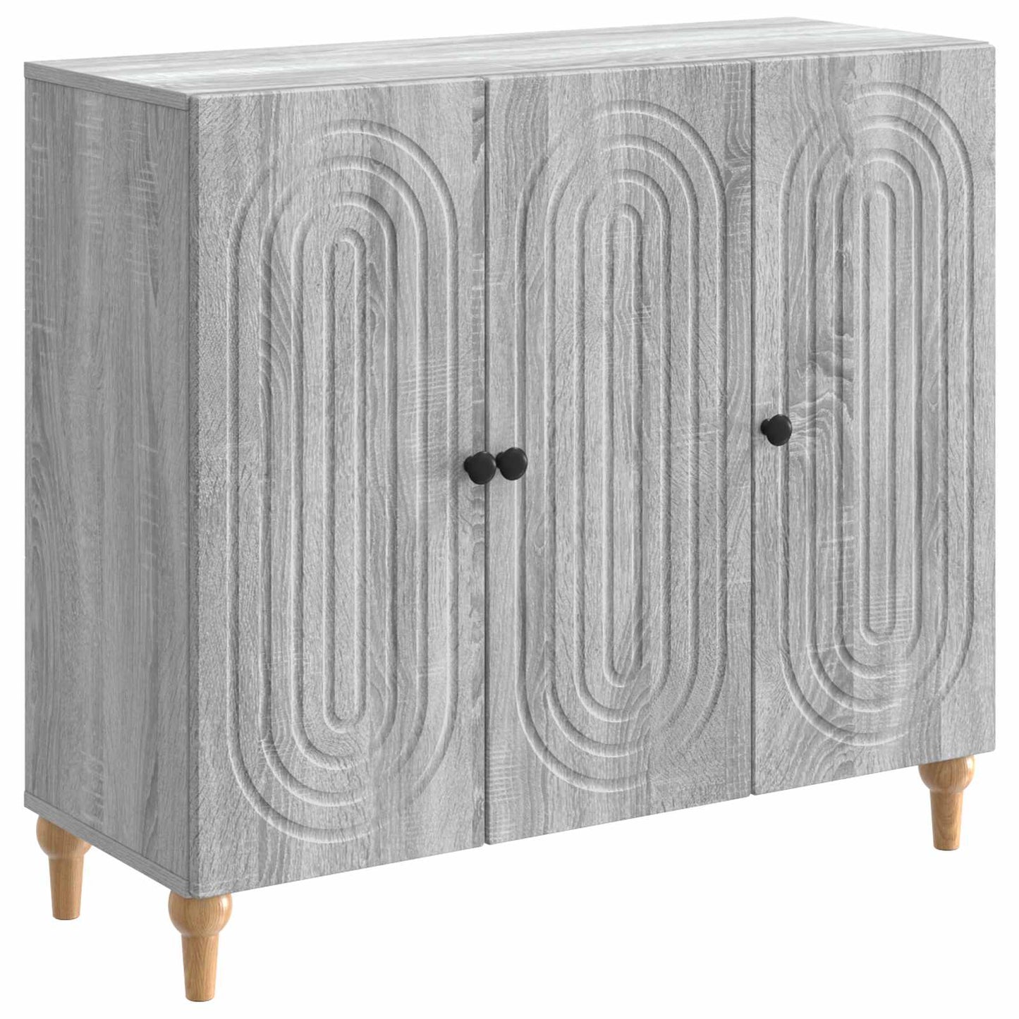 Sideboard Grey Sonoma 89 x 34.5 x 80 cm Engineered Wood