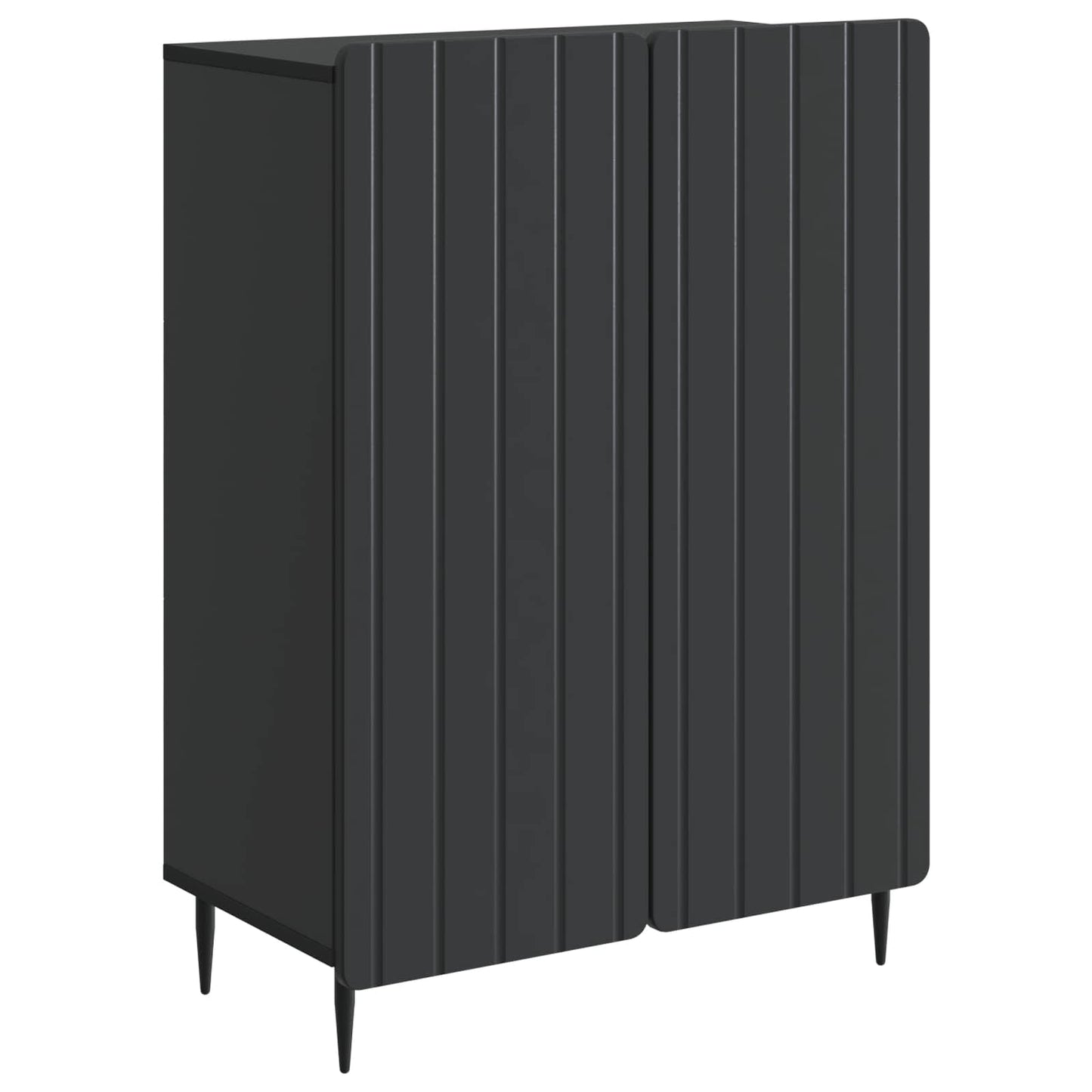 Sideboard Black 66 x 34.5 x 92 cm Engineered Wood