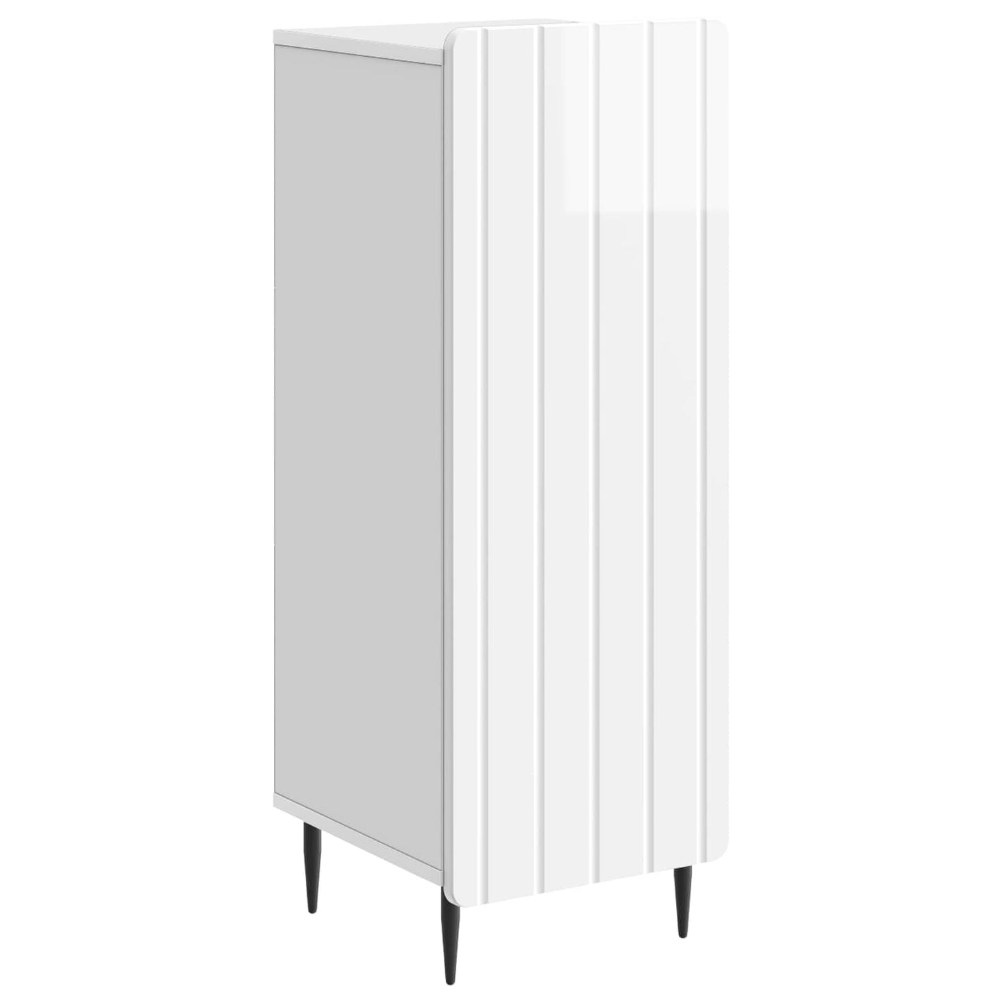 Sideboard High Gloss White 34.5 x 33 x 92 cm Engineered Wood