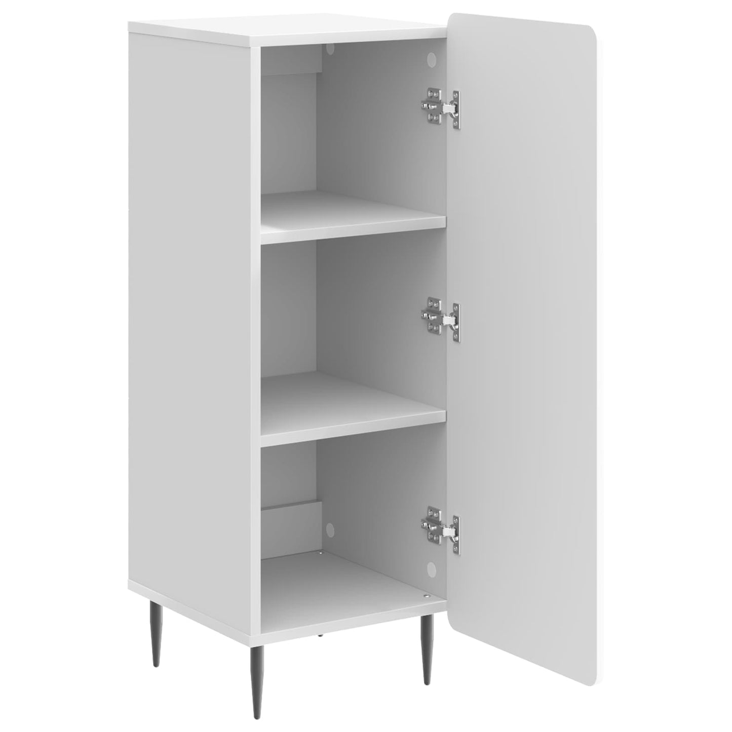 Sideboard High Gloss White 34.5 x 33 x 92 cm Engineered Wood