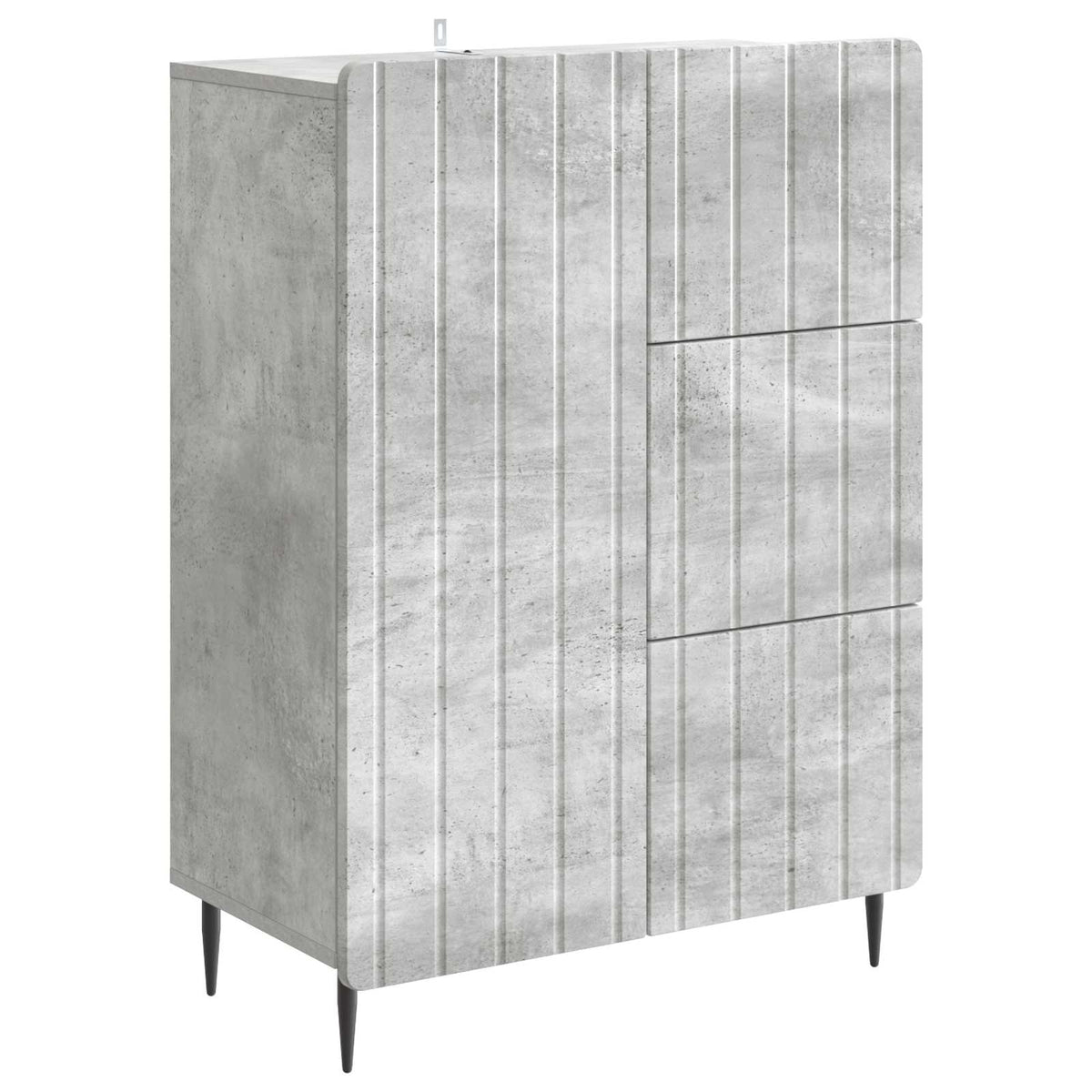 Sideboard Concrete Grey 66 x 34.5 x 92 cm Engineered Wood